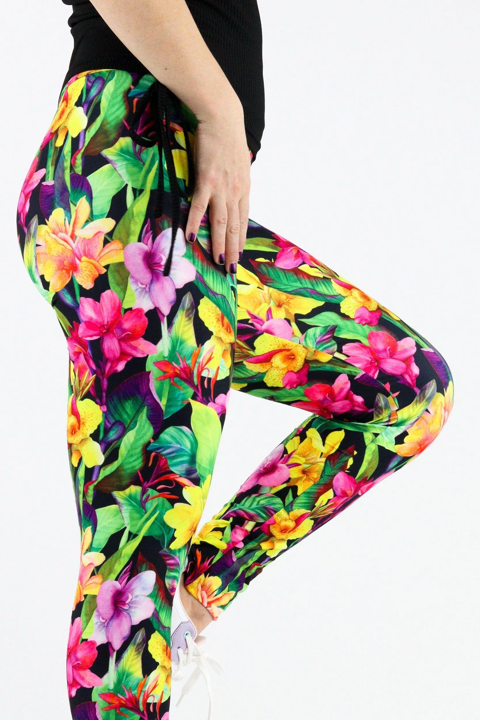 Exotic Flowers - Casual Full Leggings