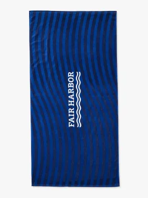 FH Organic Beach Towel | Navy Waves