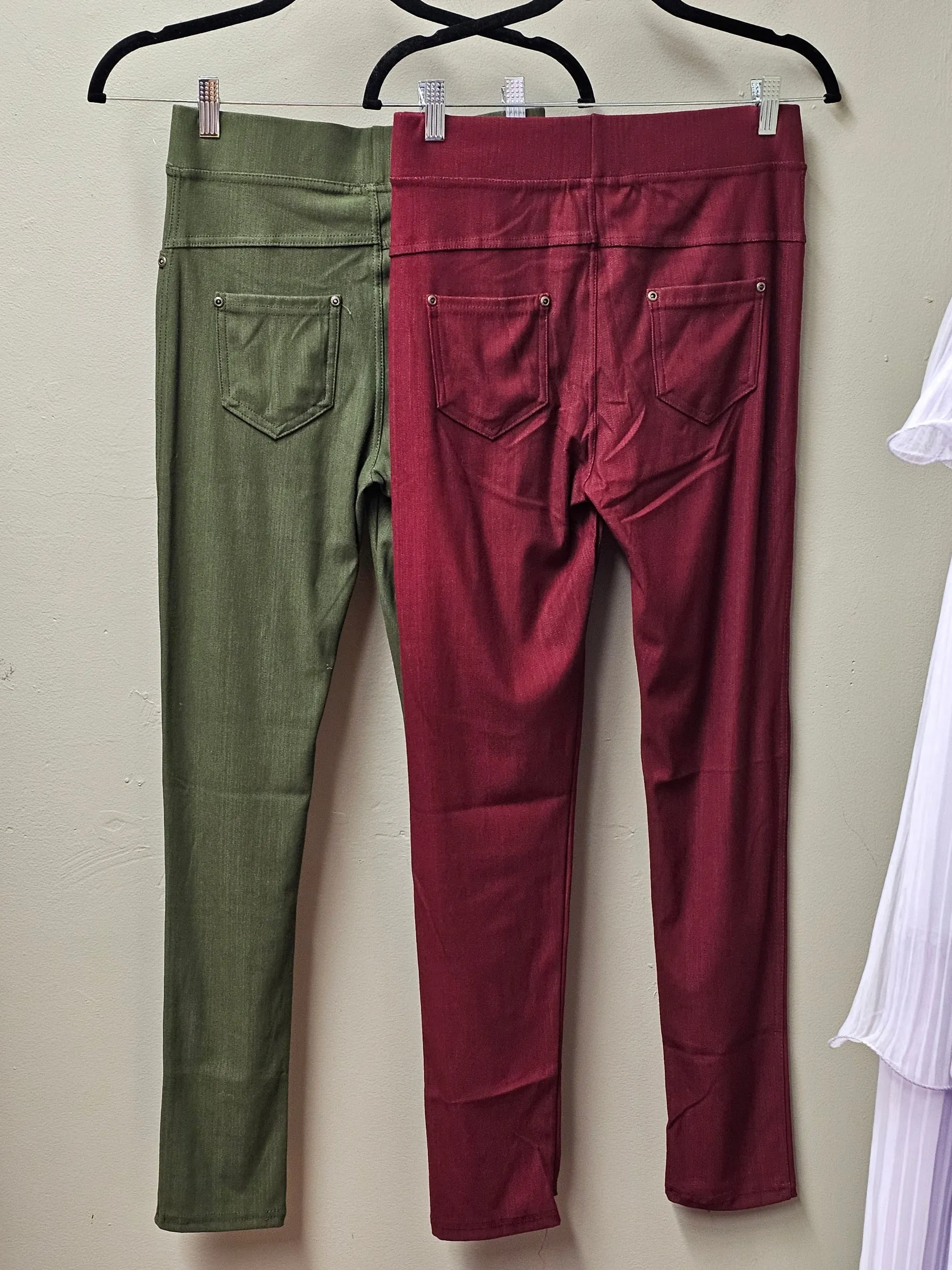 FINAL SALE was $29.99 - 10 Colorways -  Jeggings with Back Pockets