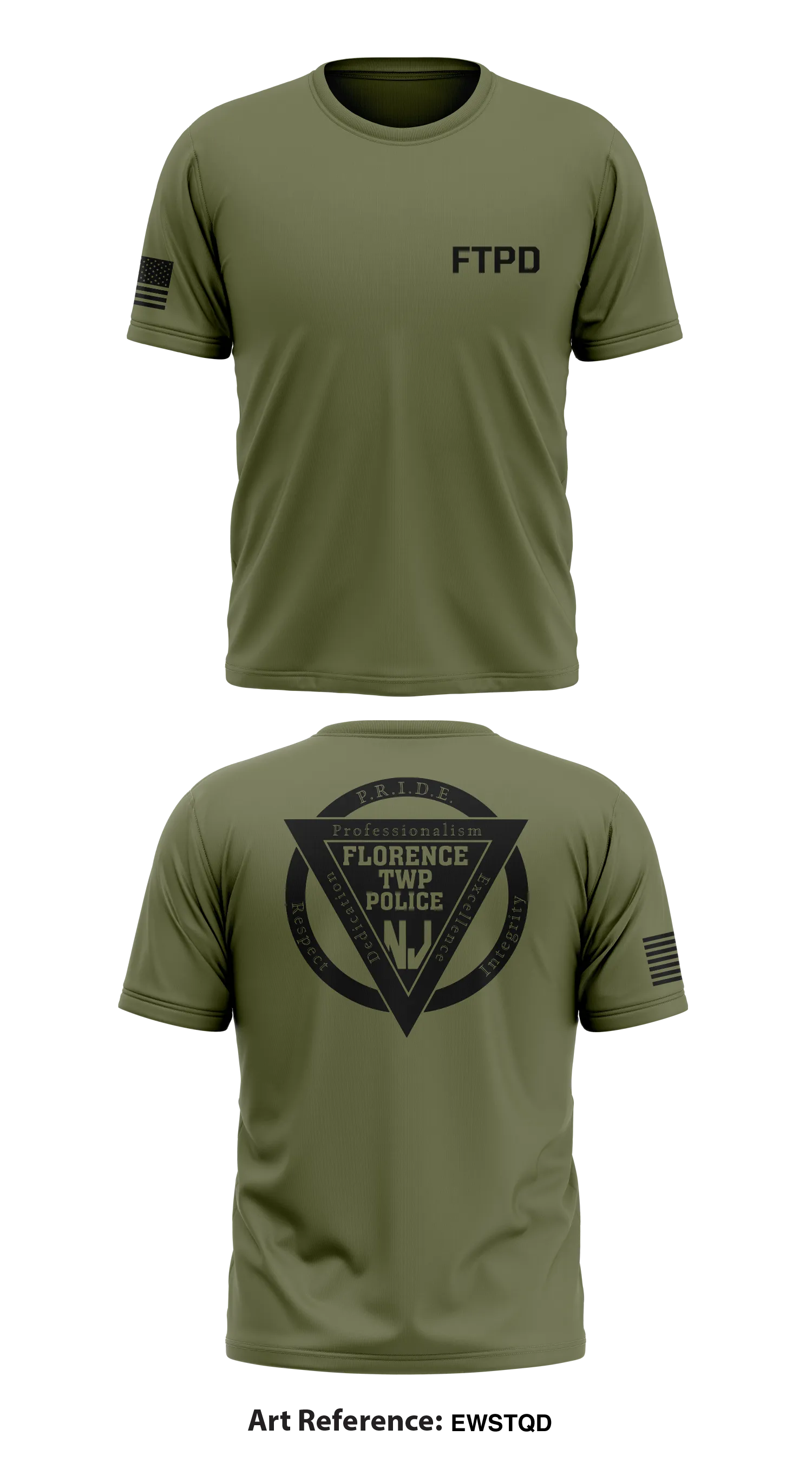 Florence Twp Police Dept Store 1 Core Men's SS Performance Tee - eWsTQD