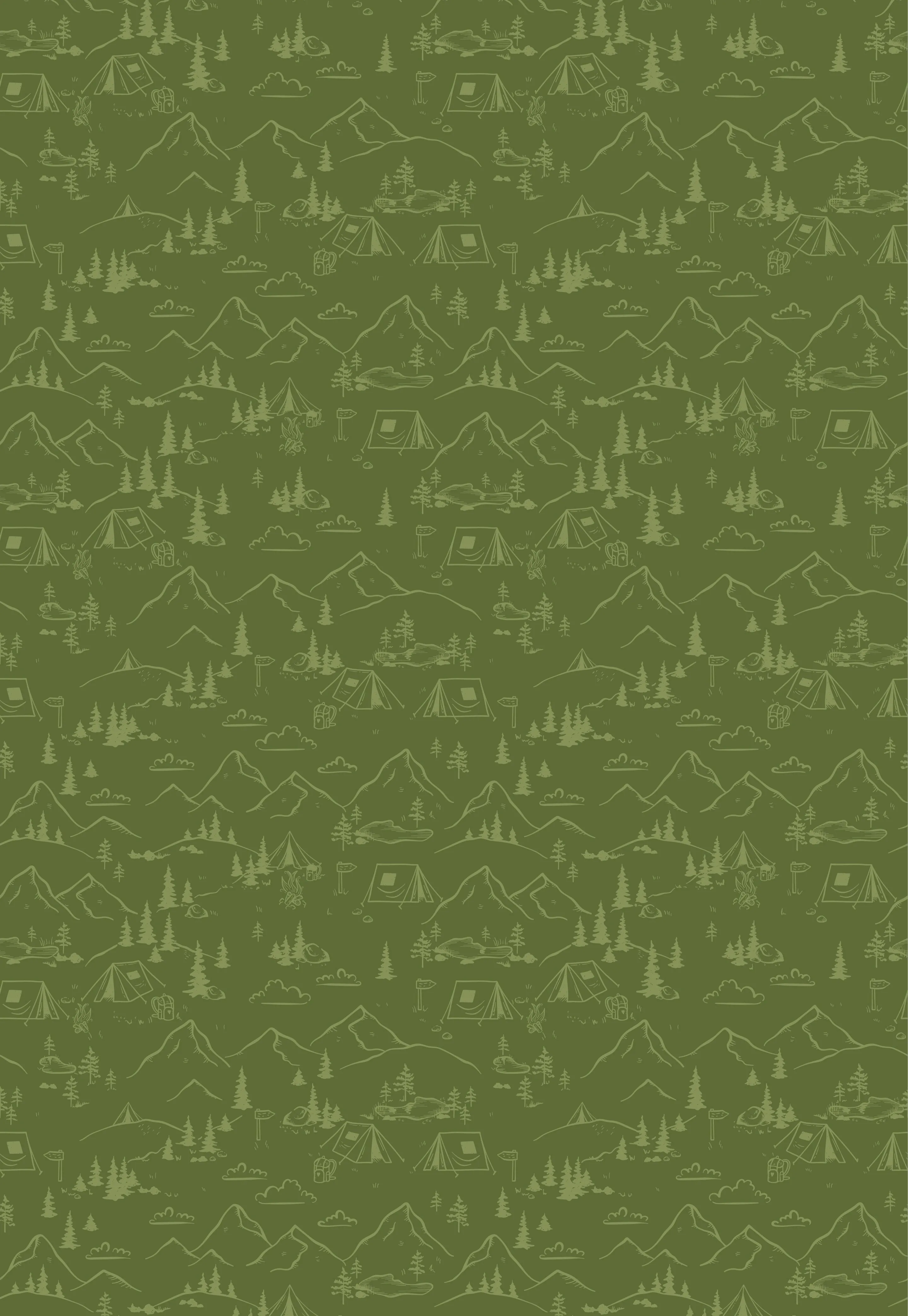 Forest Green Camping 2-Sided Swaddle