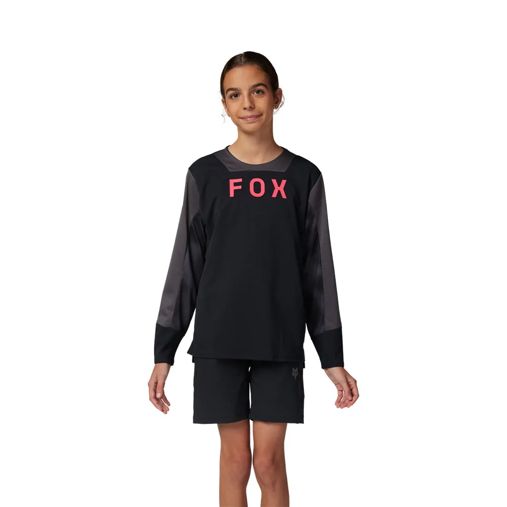 Fox Youth Defend Ls Jersey Taunt - Black