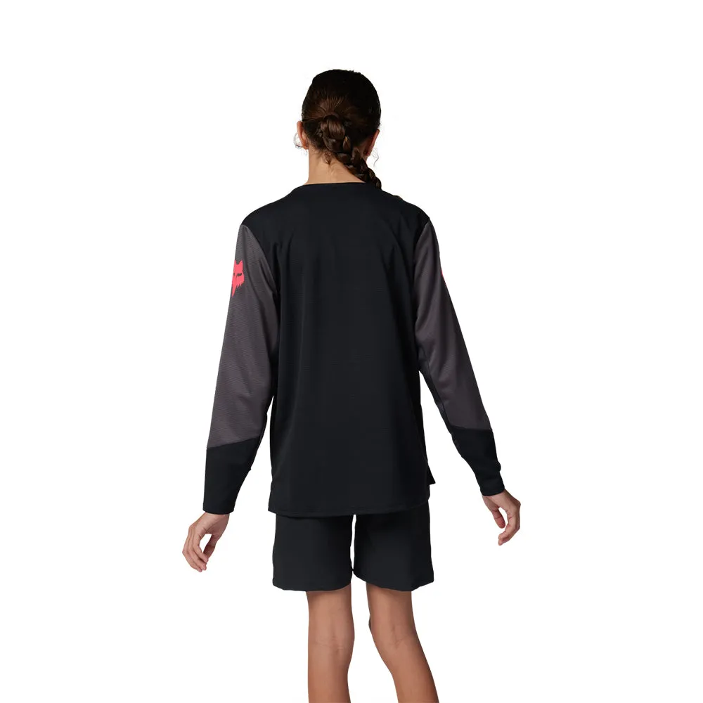 Fox Youth Defend Ls Jersey Taunt - Black