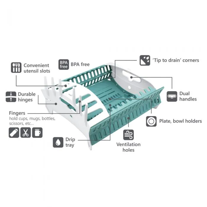 Fozzils Bowlz - Snapfold™ Dish Rack
