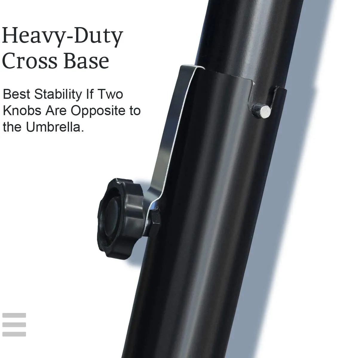 FRUITEAM 10-ft Offset Hanging Umbrella, Large Market Umbrella with Crank & Cross Base, Sky Blue!
