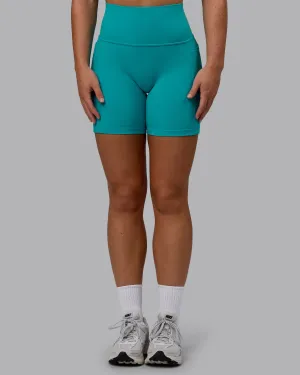 Fusion Mid Short Tights with Pockets - Uplift Blue