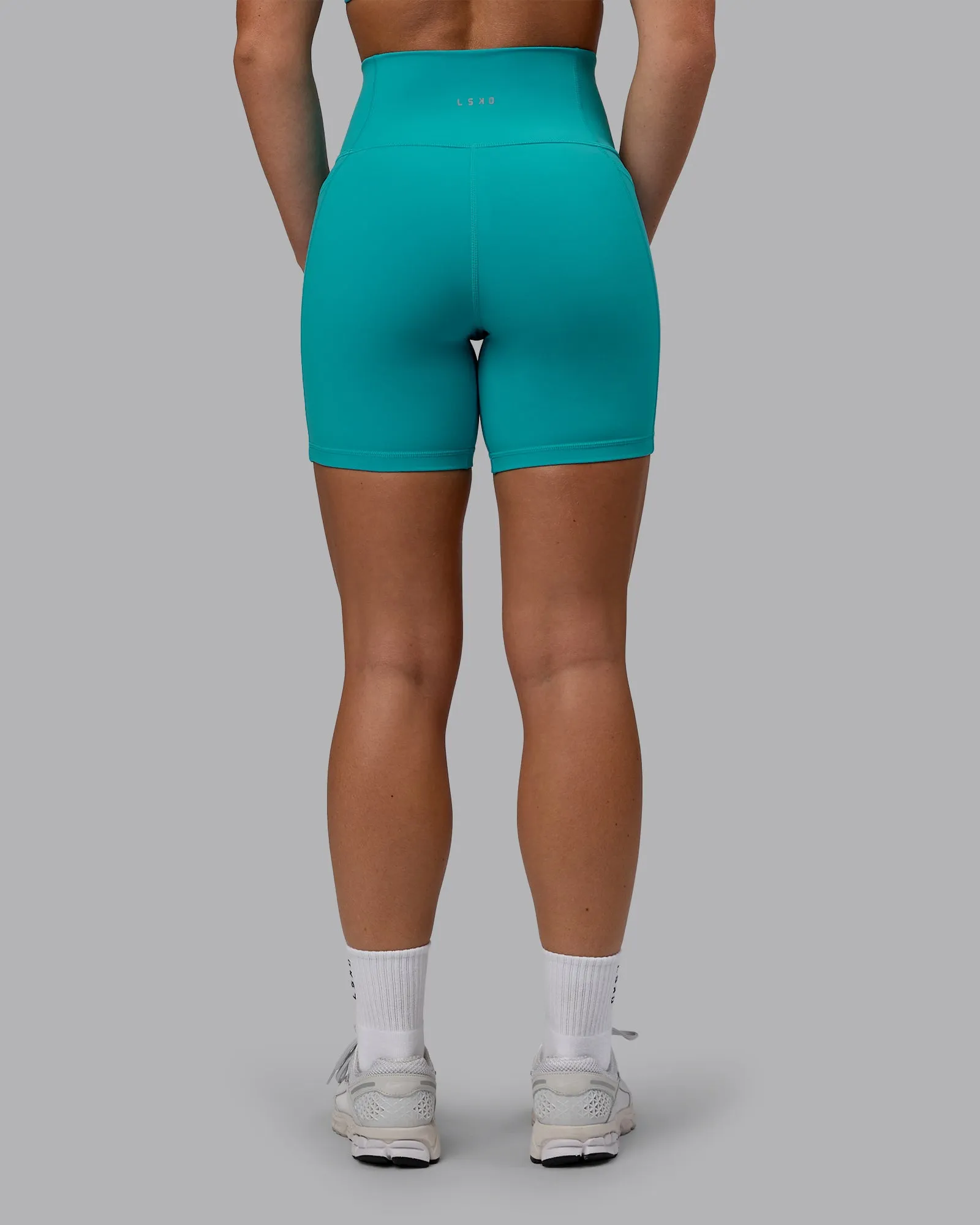 Fusion Mid Short Tights with Pockets - Uplift Blue