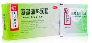 Ganmao Qingre Keli (12g*10 packets sugar type) Gan Mao Qing Re Ke Li Herbal remedy for Cold and Flu 感冒清热颗粒(有糖) TongRenTang