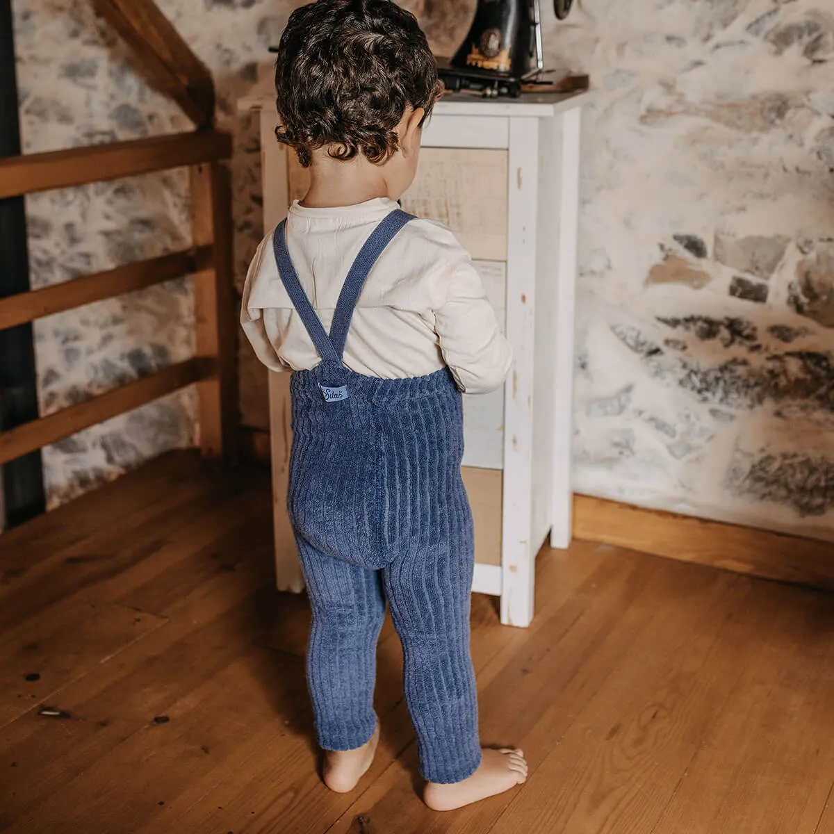 Granny Teddy Leggings mit Hosenträgern aus Bio Baumwolle
