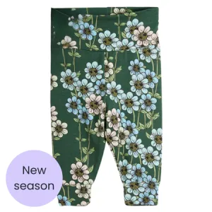Green Daisy Leggings