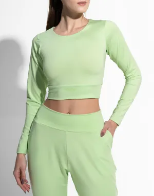 GREEN PASTEL CROP TOP