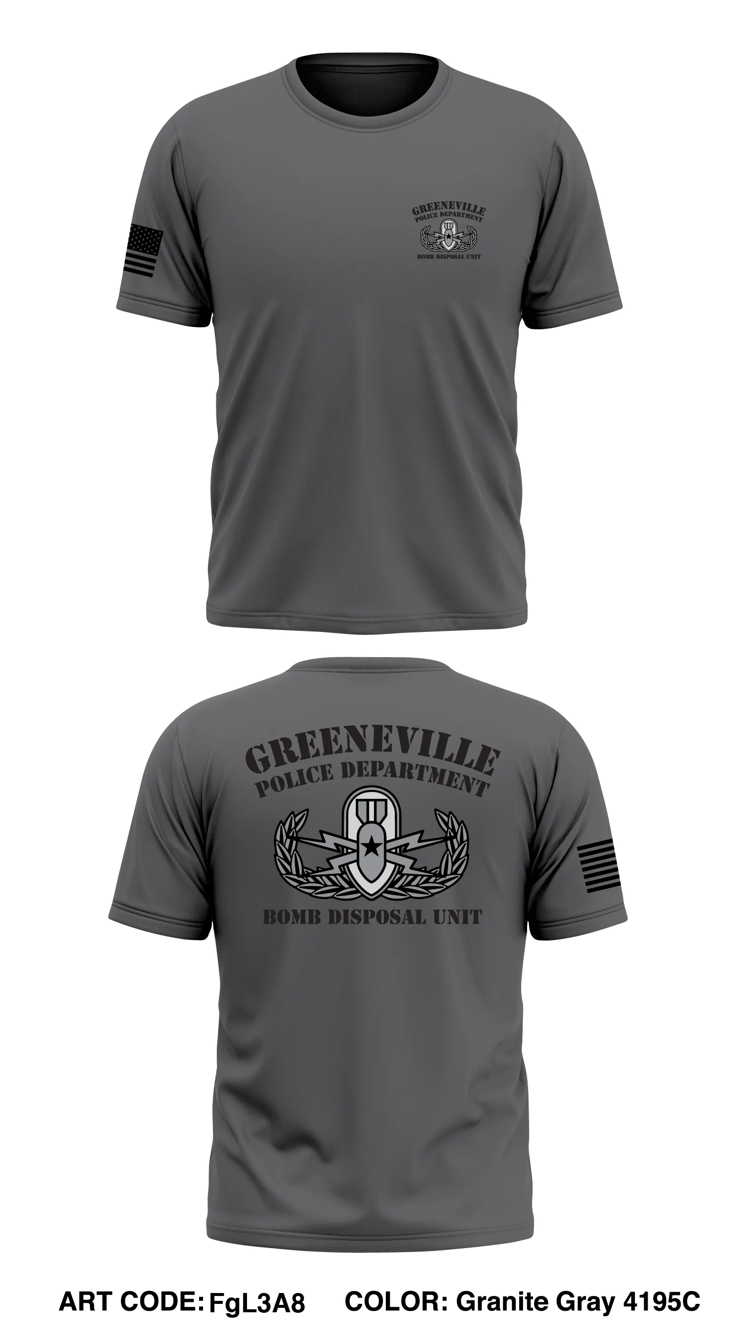 Greeneville Police Department  Store 1 Core Men's SS Performance Tee - FgL3A8