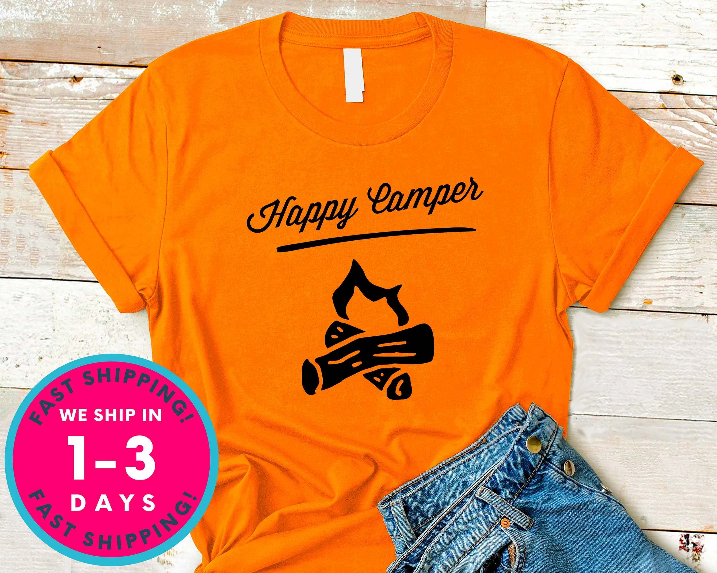 Happy Camper T-Shirt - Outdoor Shirt