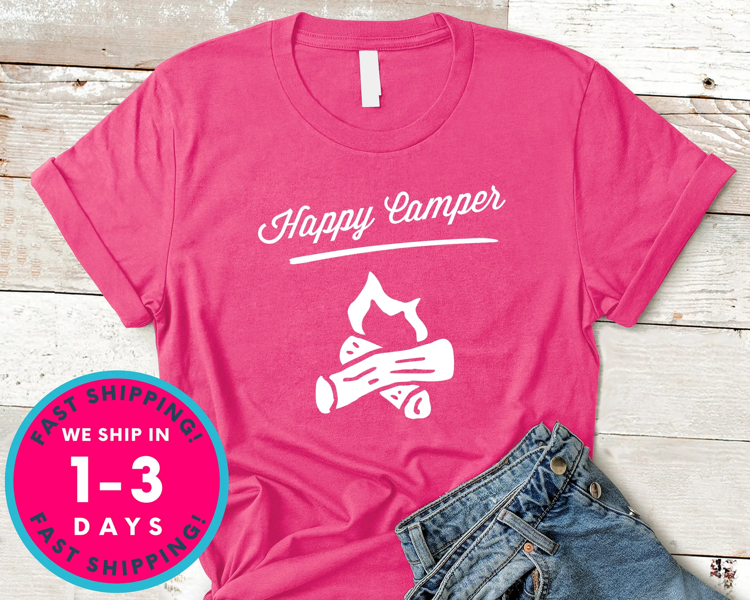 Happy Camper T-Shirt - Outdoor Shirt