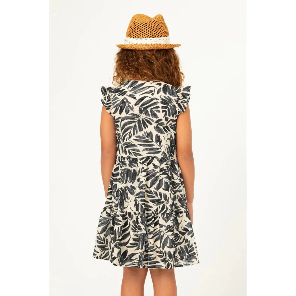Hayden Girls Botanical Sleeveless Button Detail Dress