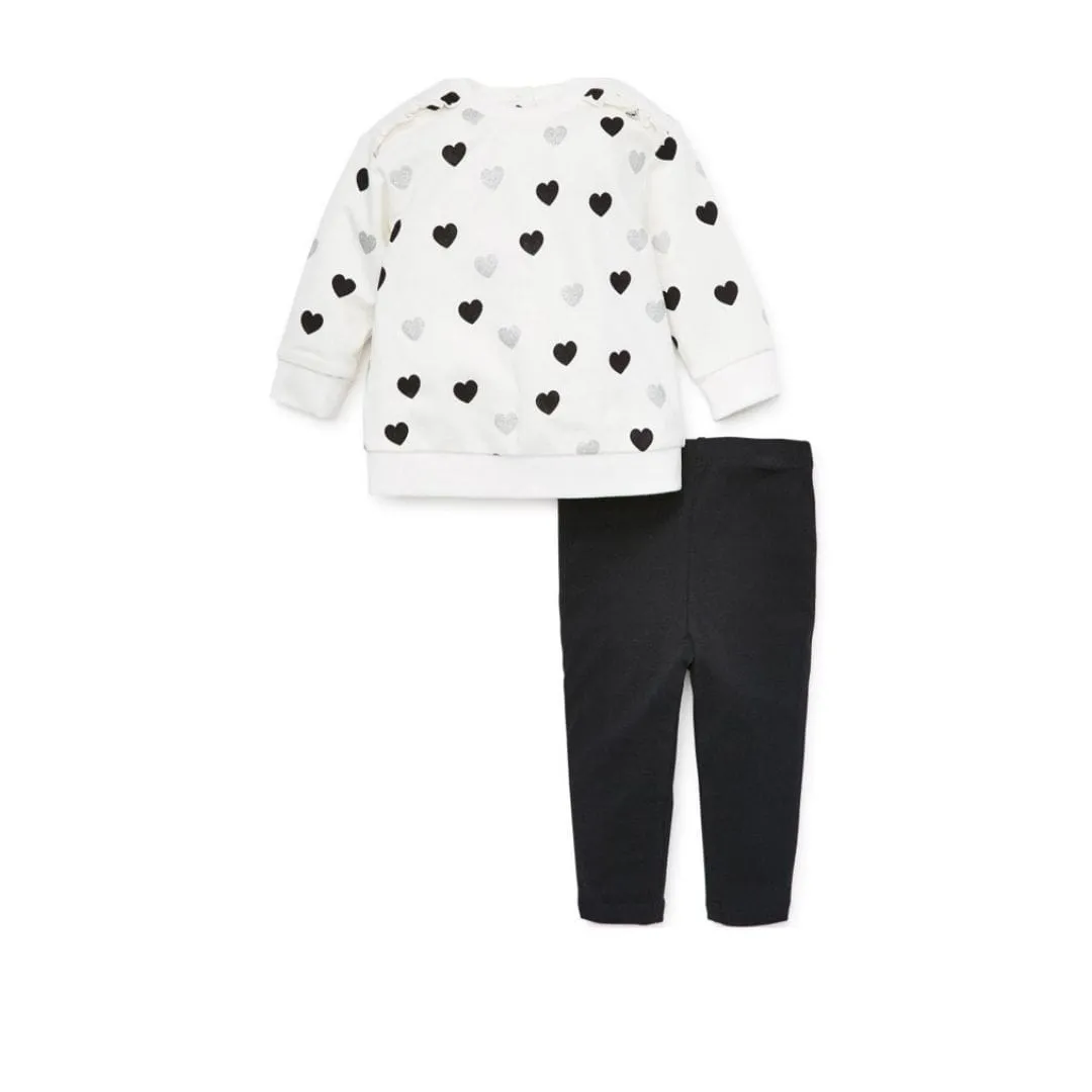 Heart 2pc Sweatshirt Set