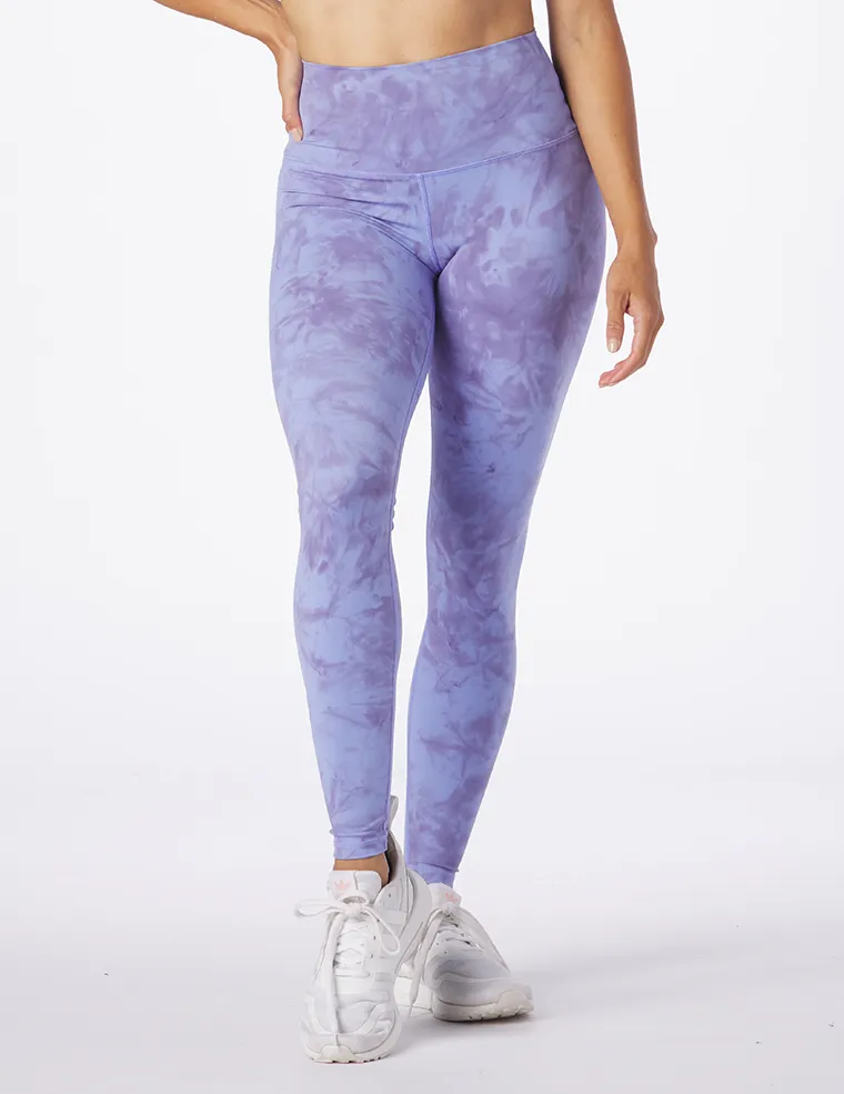 High Waist Pure Legging: Lilac Tie-Dye
