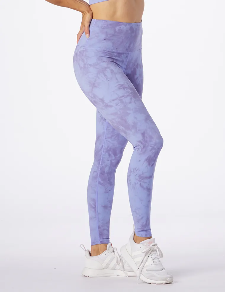 High Waist Pure Legging: Lilac Tie-Dye