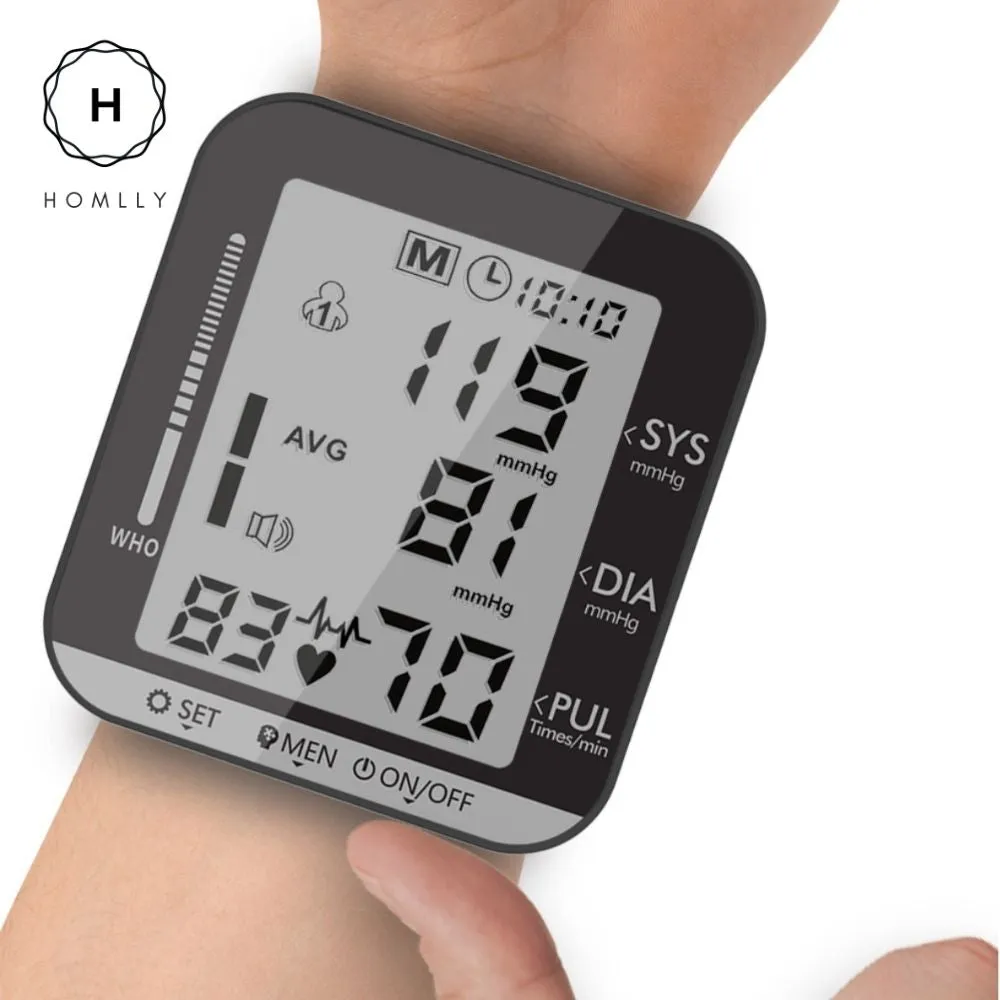 Homlly Wrist Blood Pressure Monitor (CE ROHS Approved)