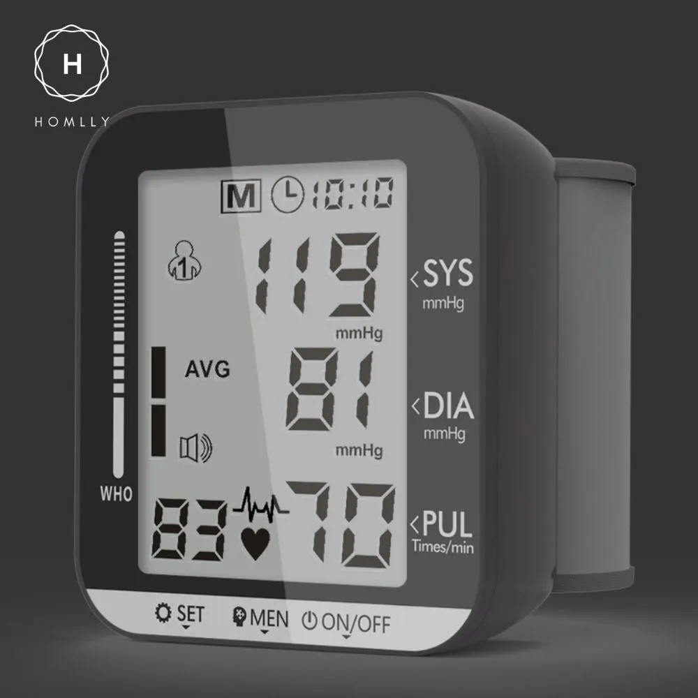Homlly Wrist Blood Pressure Monitor (CE ROHS Approved)
