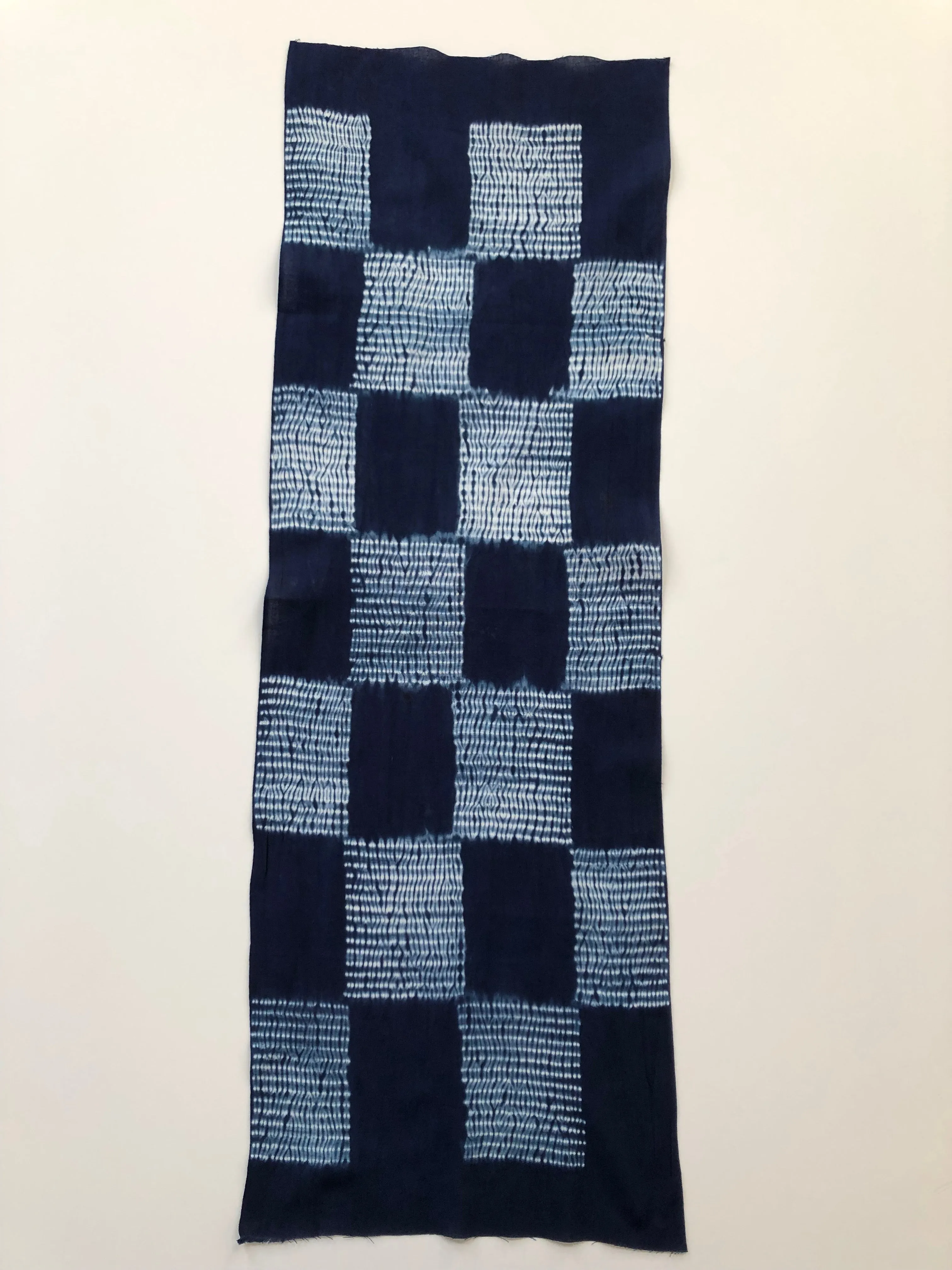 Ichimatsu Mokume Shibori Tenugui