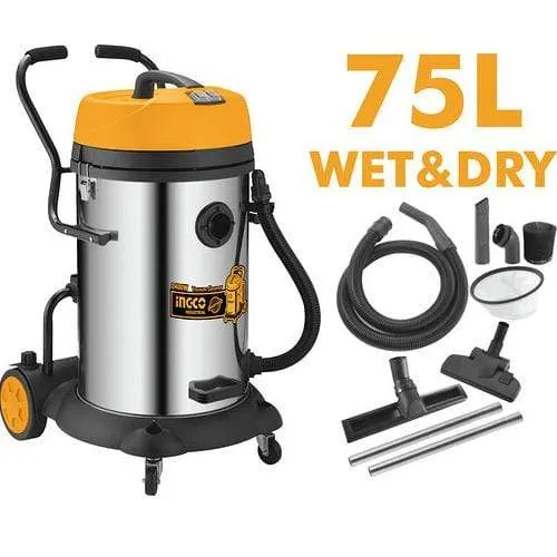 Ingco 75L Wet & Dry Industrial Vacuum Cleaner 2400W – VC24751