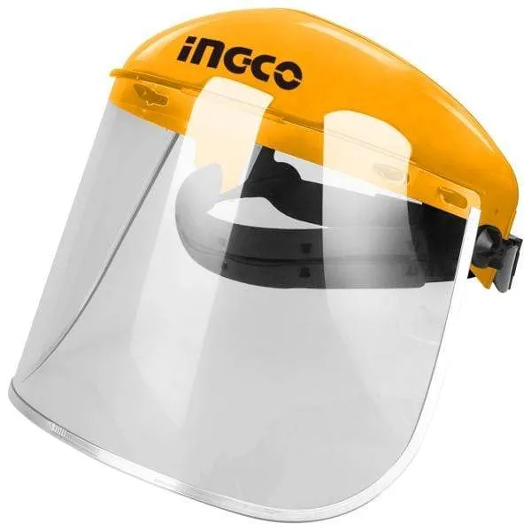 Ingco Face Shield with Impact-Resistant Visor & Adjustable Headgear – HFSPC32