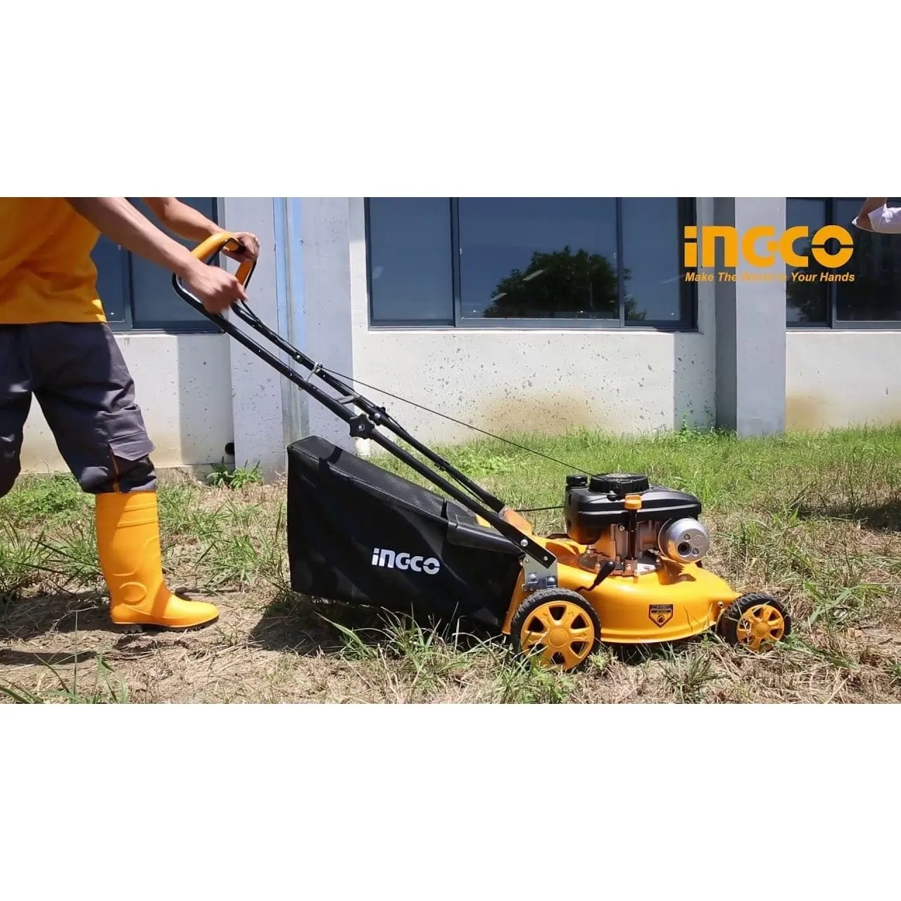 Ingco Gasoline Lawn Mower 4.8HP Self-Propelled with 510mm Cutting Width - GLM196201