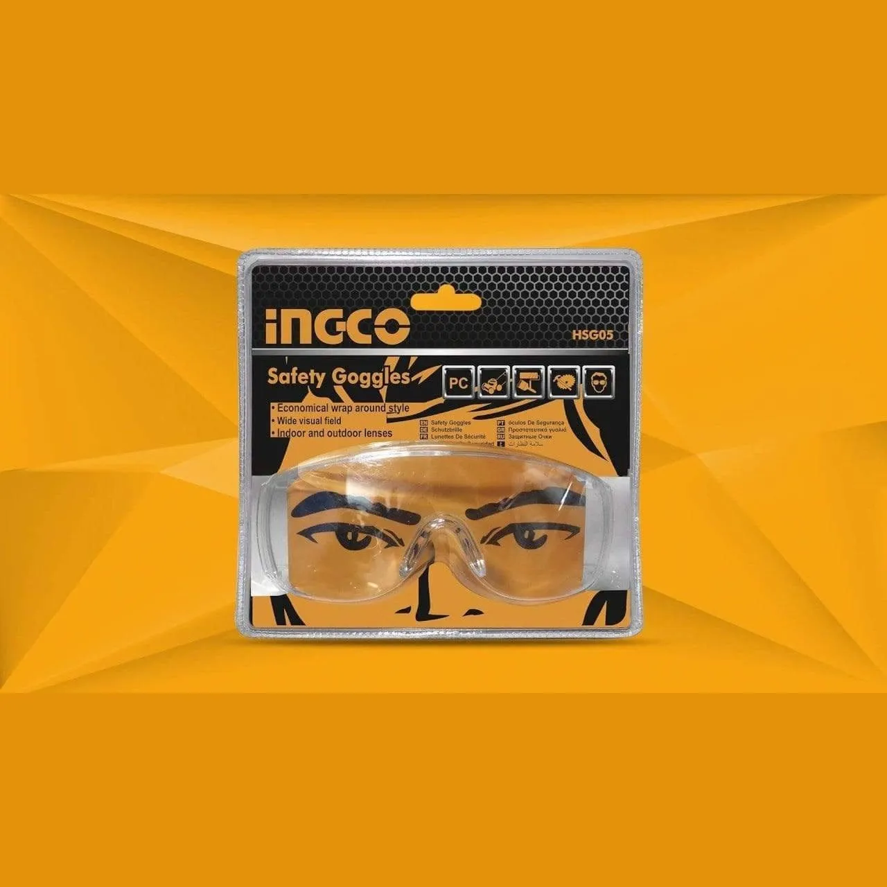 Ingco Safety Goggles with Full-View Structure – HSG05