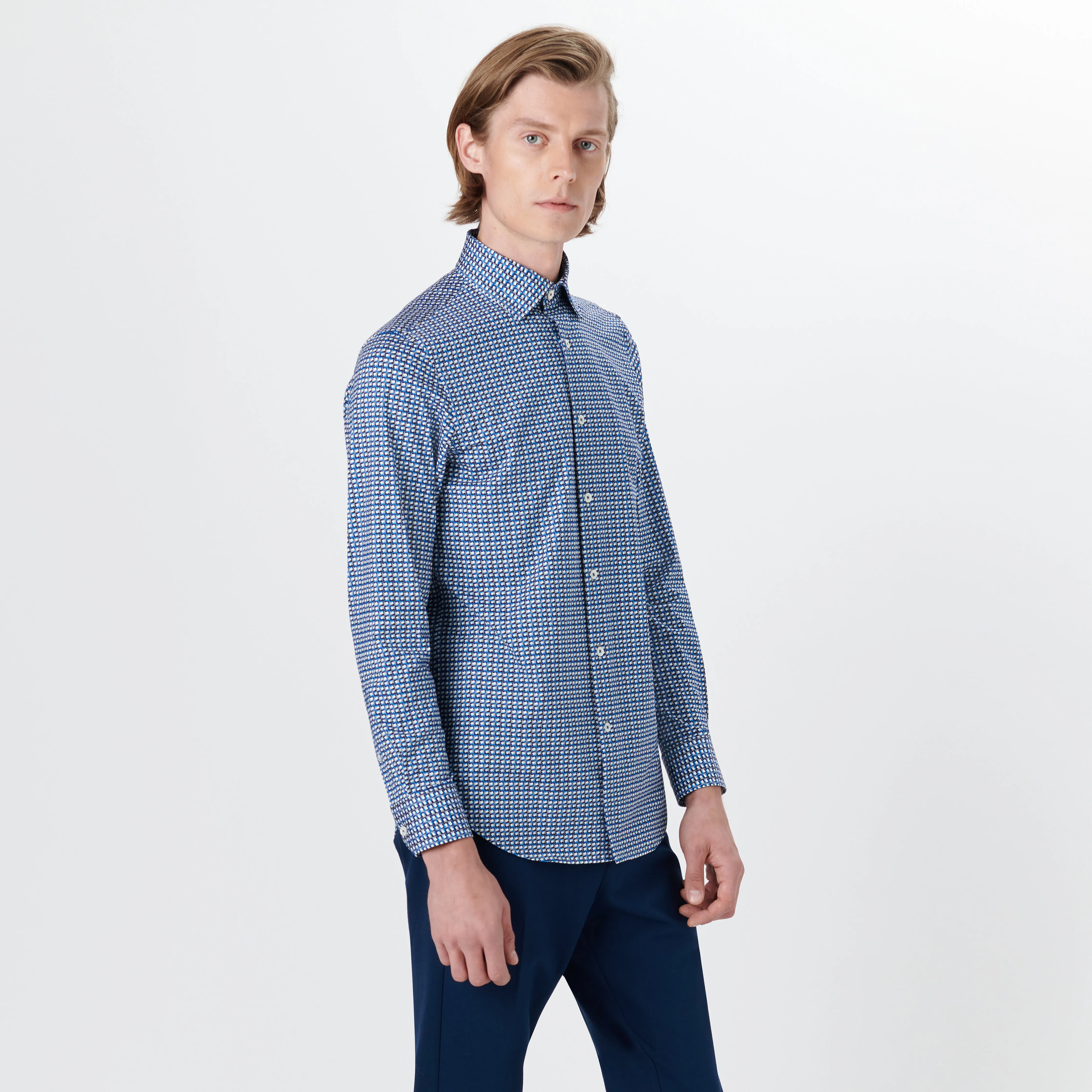 JAMES Geometric Print OoohCotton Shirt