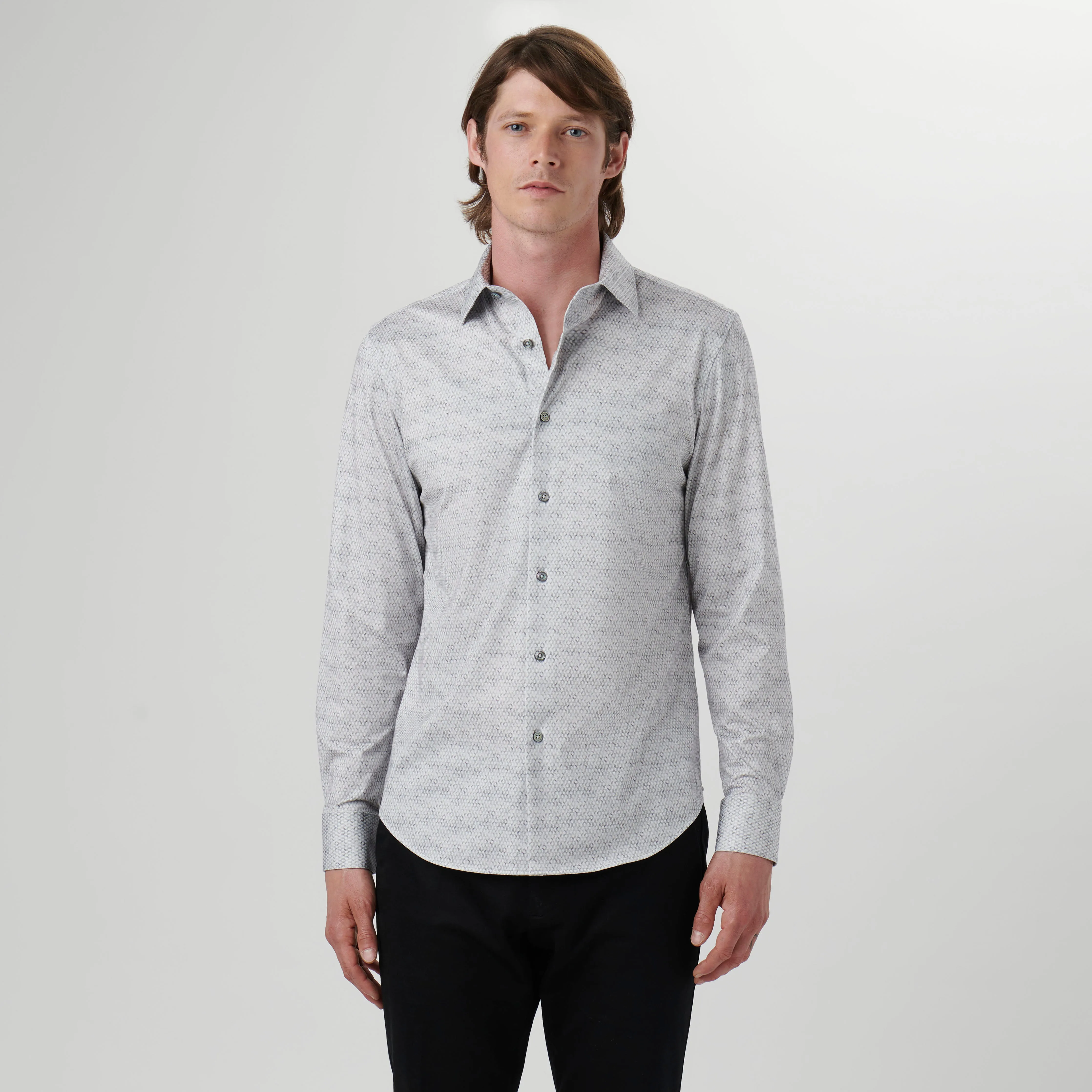 James Honeycomb Print OoohCotton Shirt