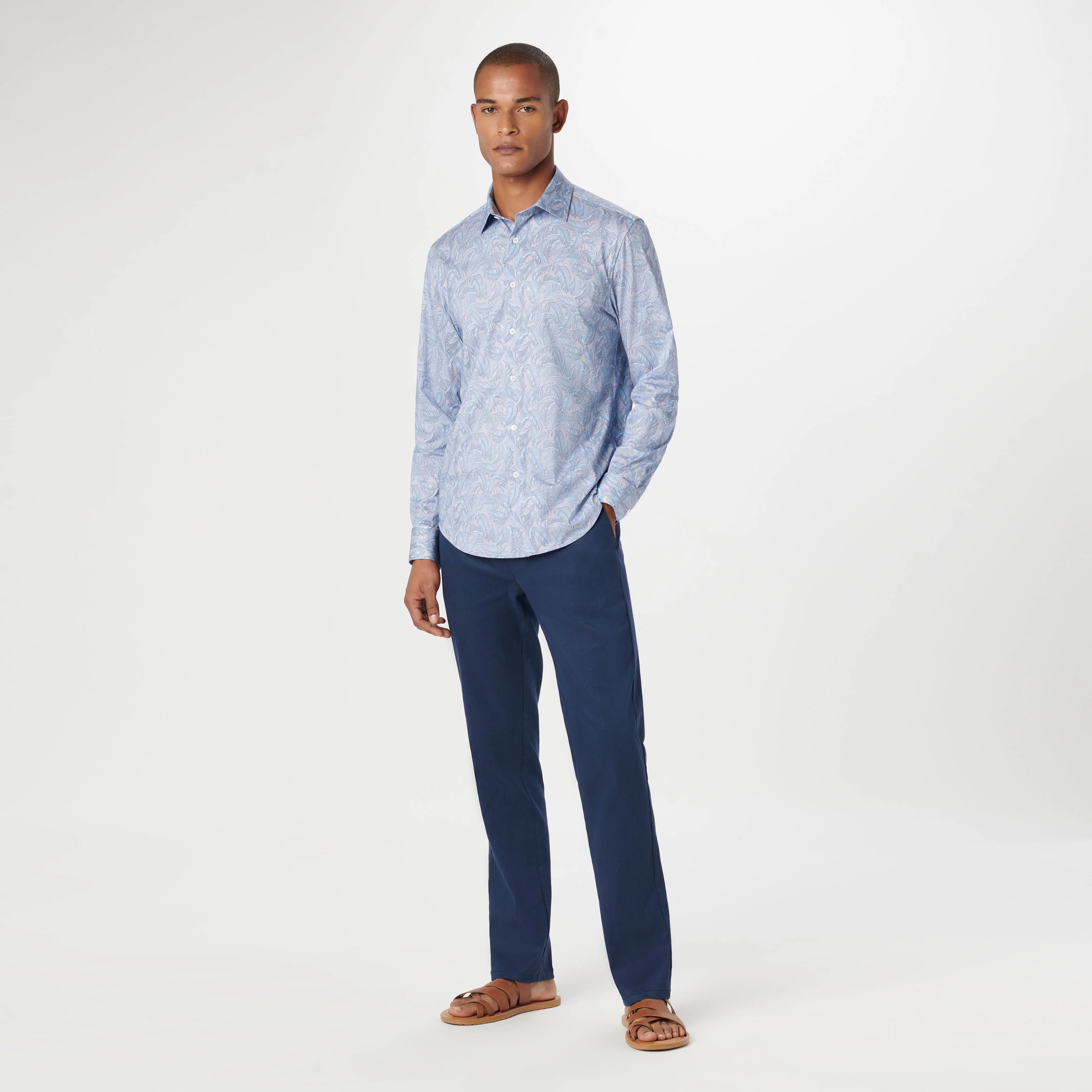 James Leaf Print OoohCotton Shirt