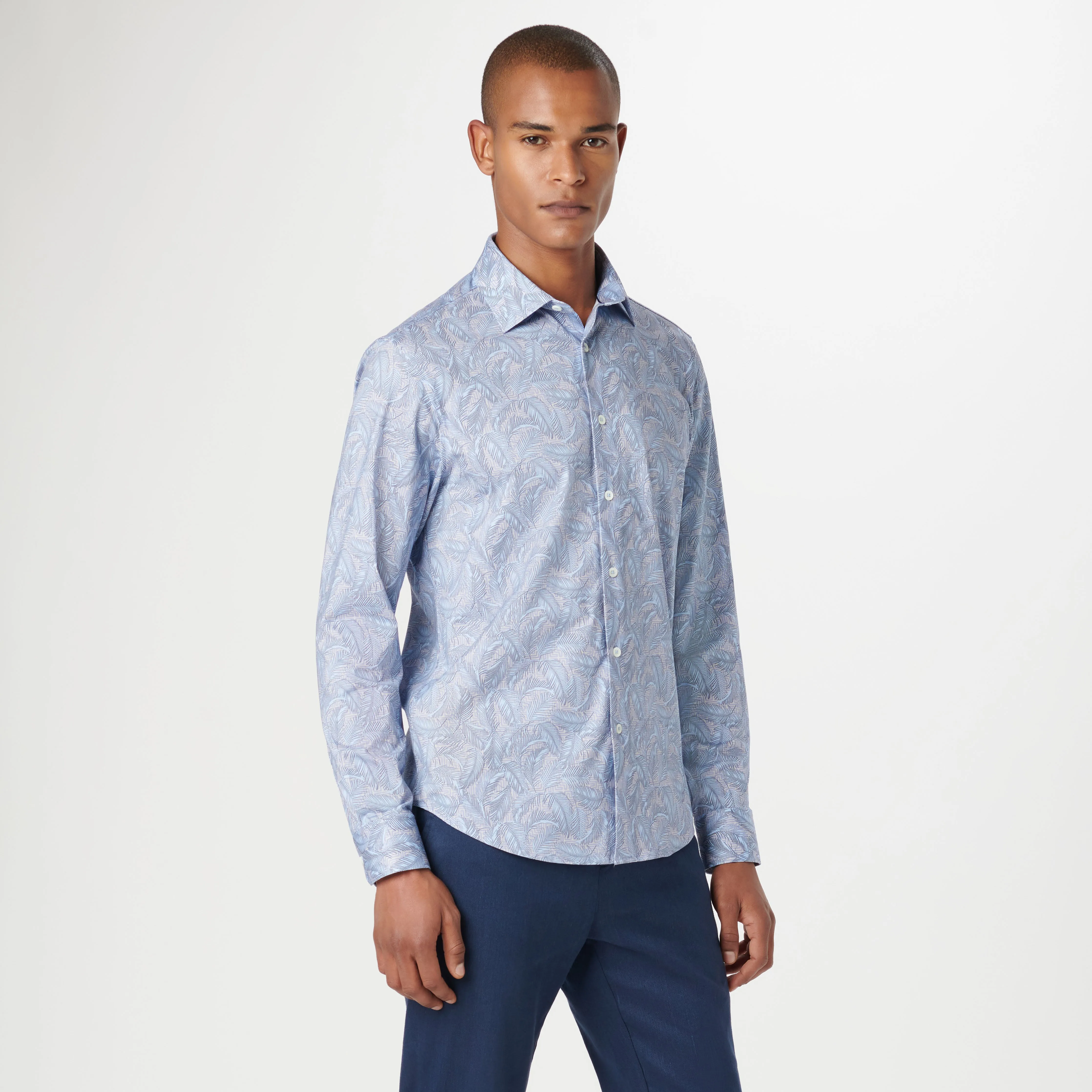 James Leaf Print OoohCotton Shirt
