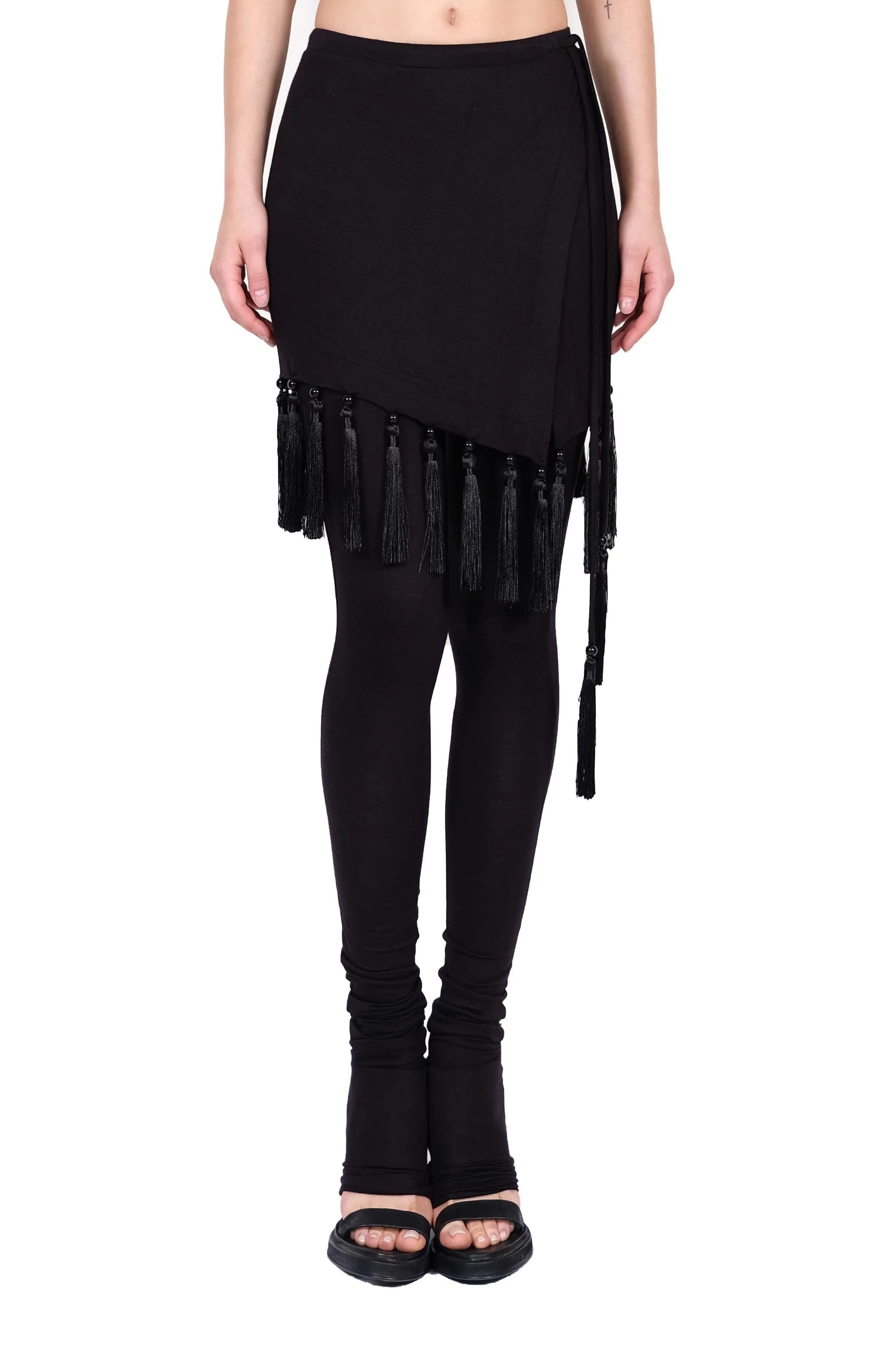 Jersey Leggings with Attached Skirt