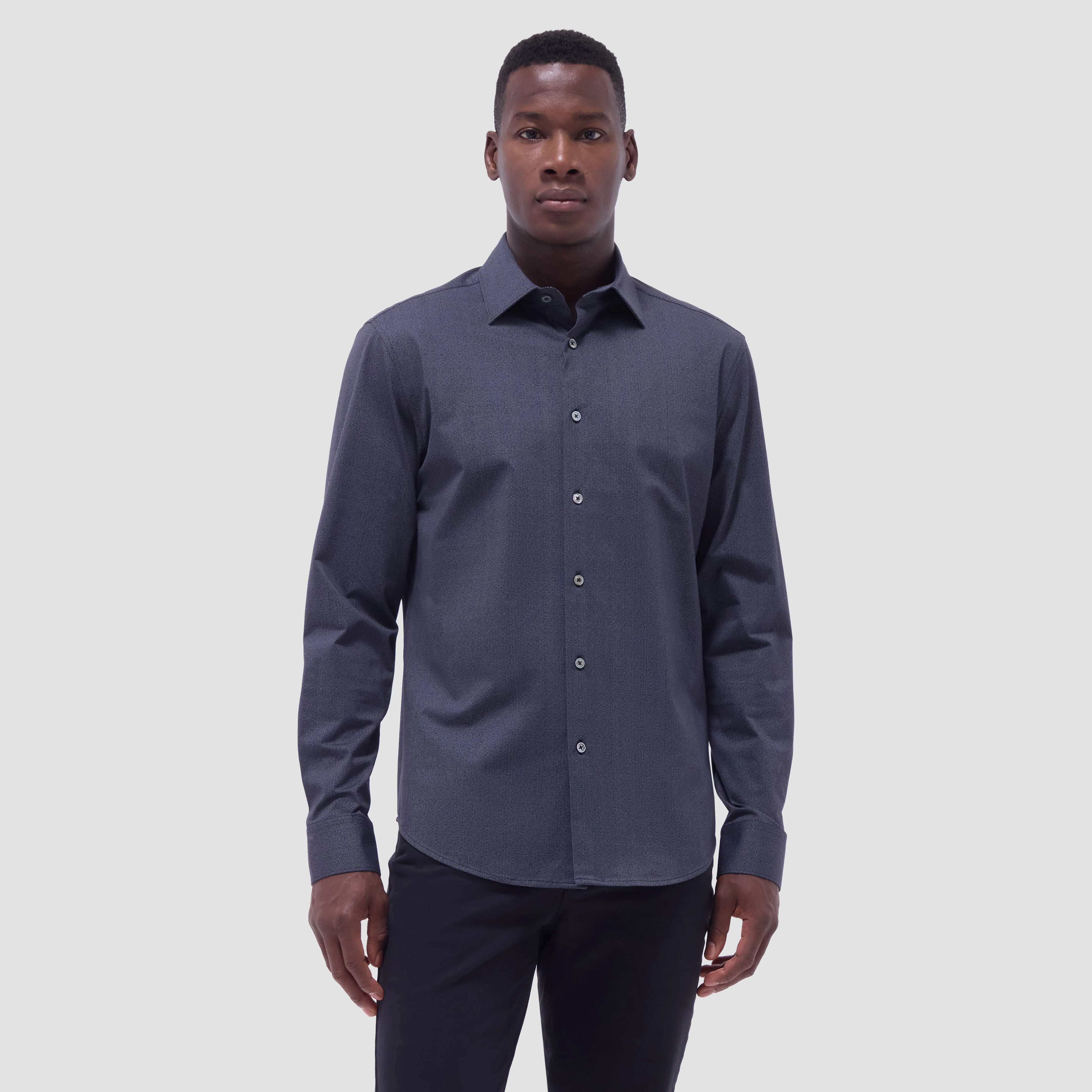 Jimmy Double-Sided Herringbone & Solid OoohCotton Shirt