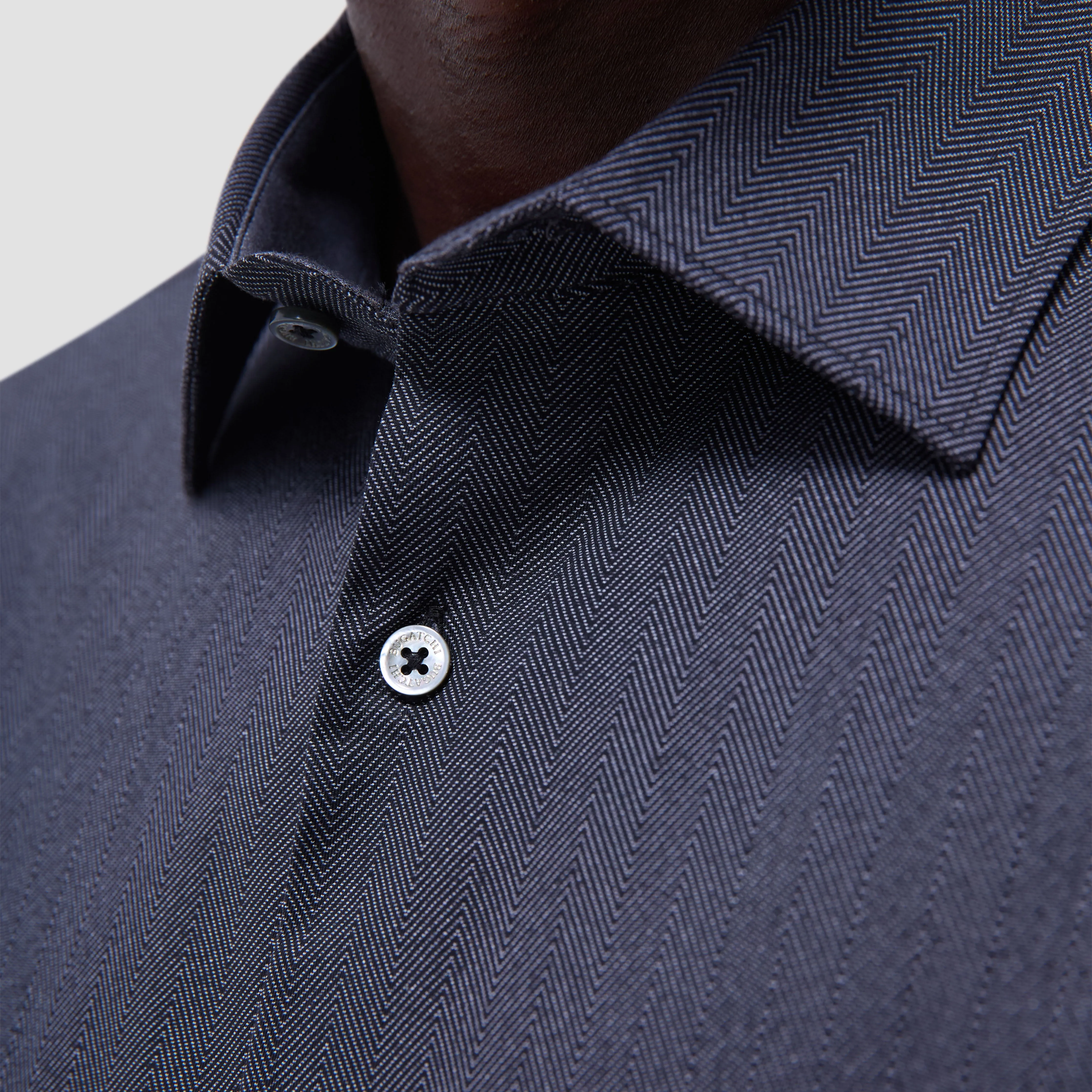 Jimmy Double-Sided Herringbone & Solid OoohCotton Shirt