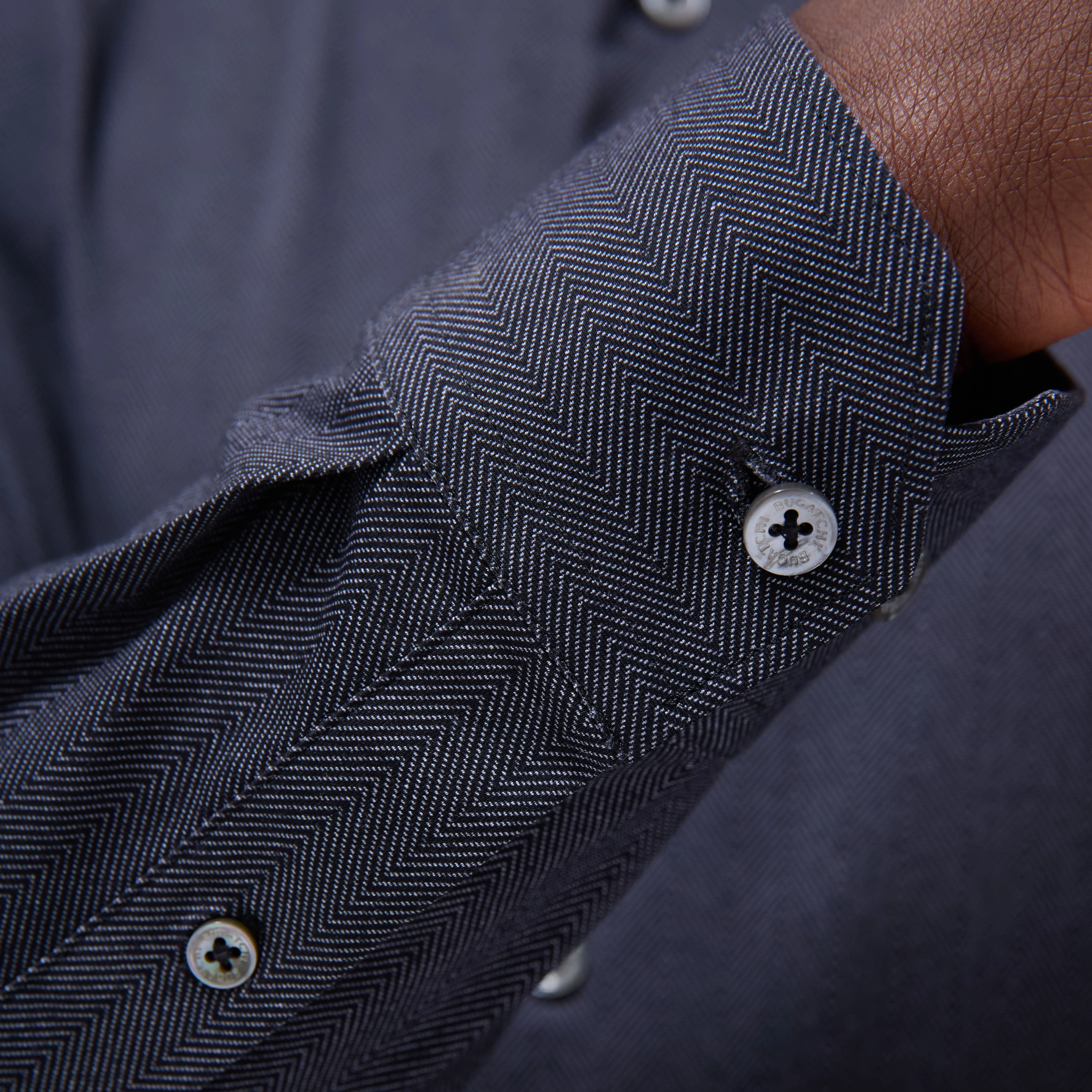 Jimmy Double-Sided Herringbone & Solid OoohCotton Shirt