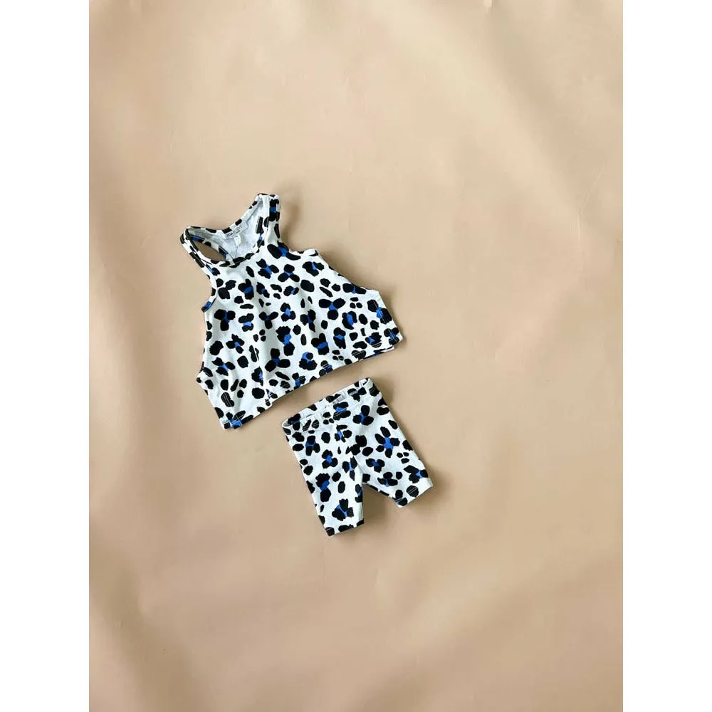 Jo-Cheetah Cropped leggings | White