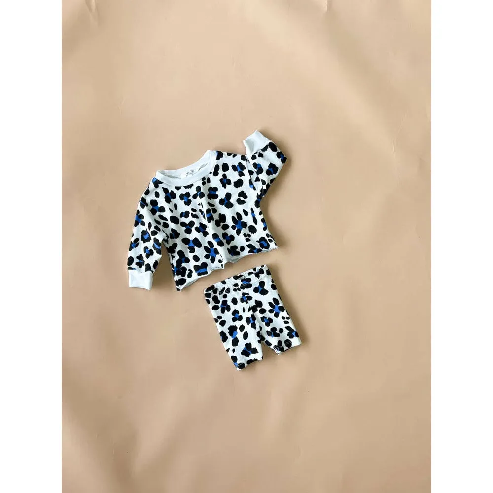 Jo-Cheetah Cropped leggings | White
