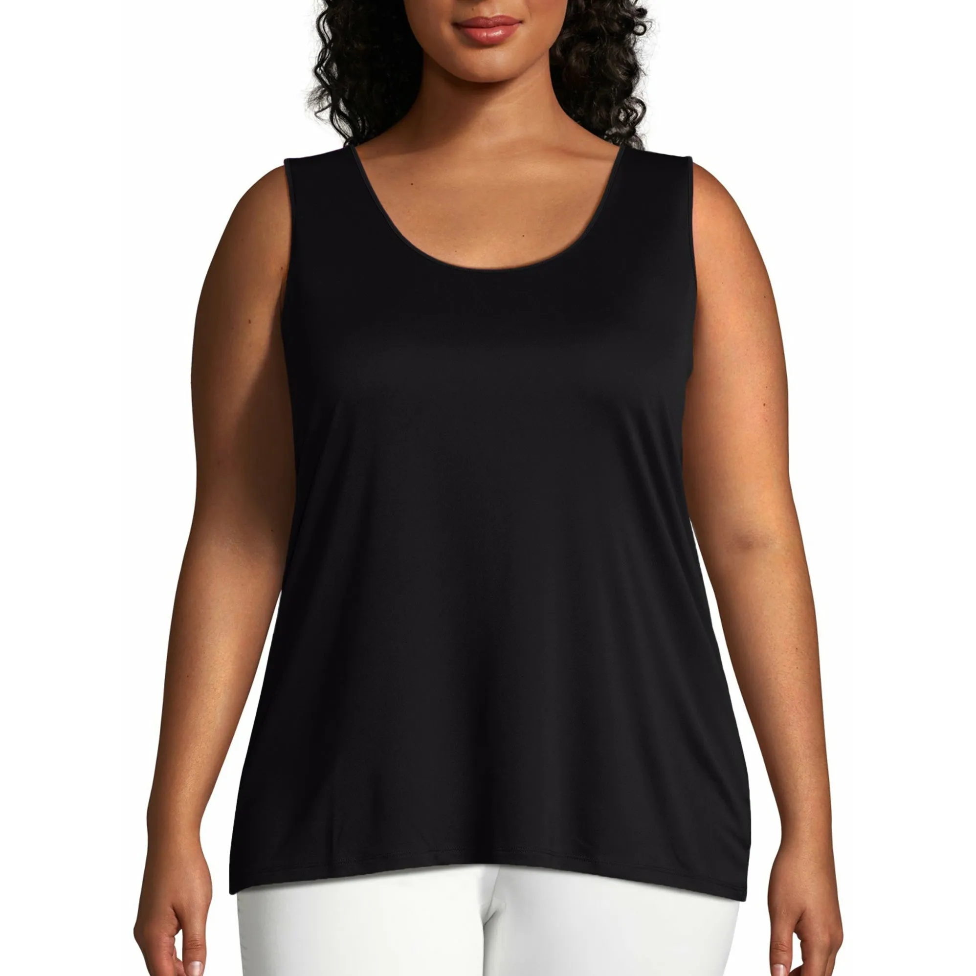 JUST MY SIZE Women's Plus Size Cool Dri Performance Scoopneck Tank Top
