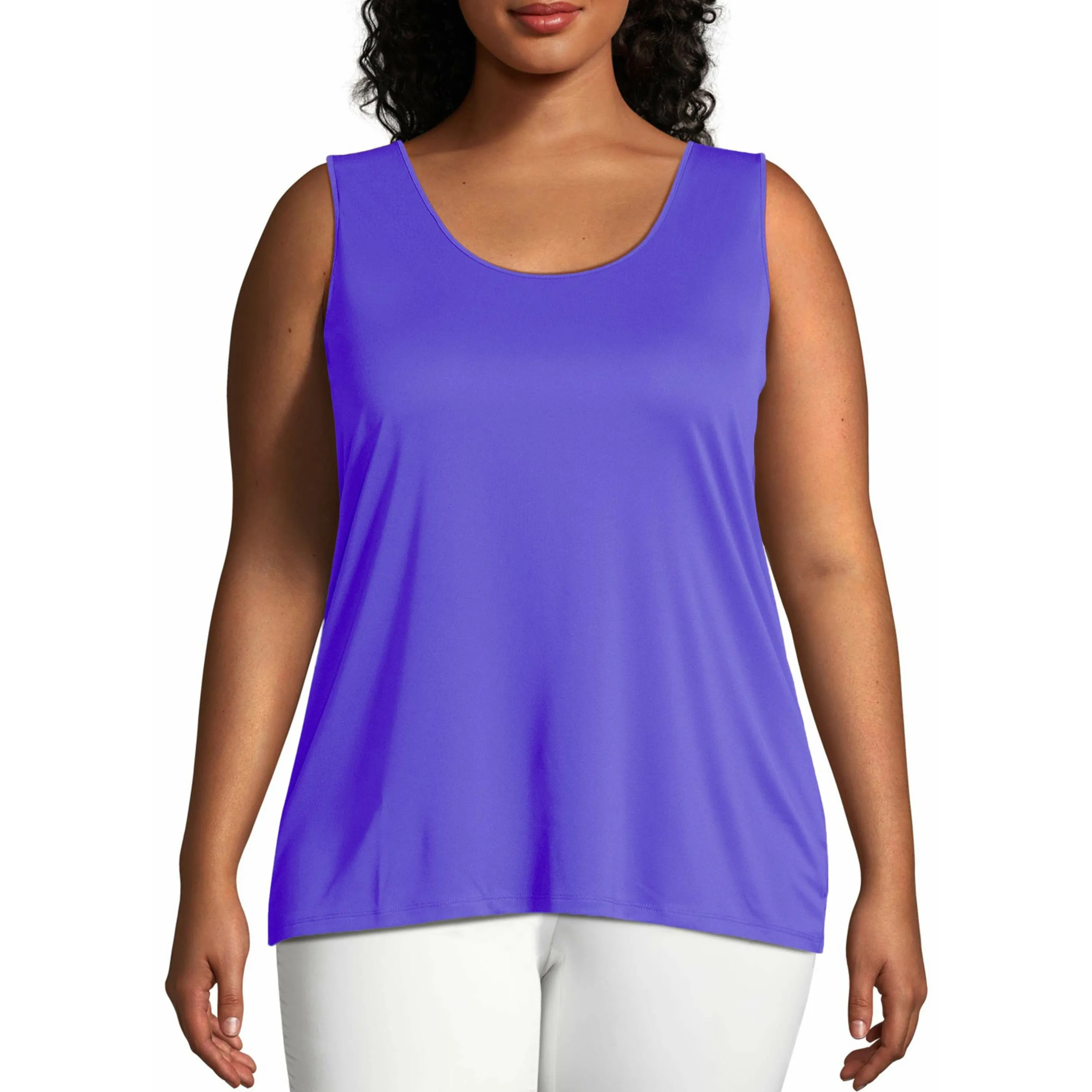 JUST MY SIZE Women's Plus Size Cool Dri Performance Scoopneck Tank Top