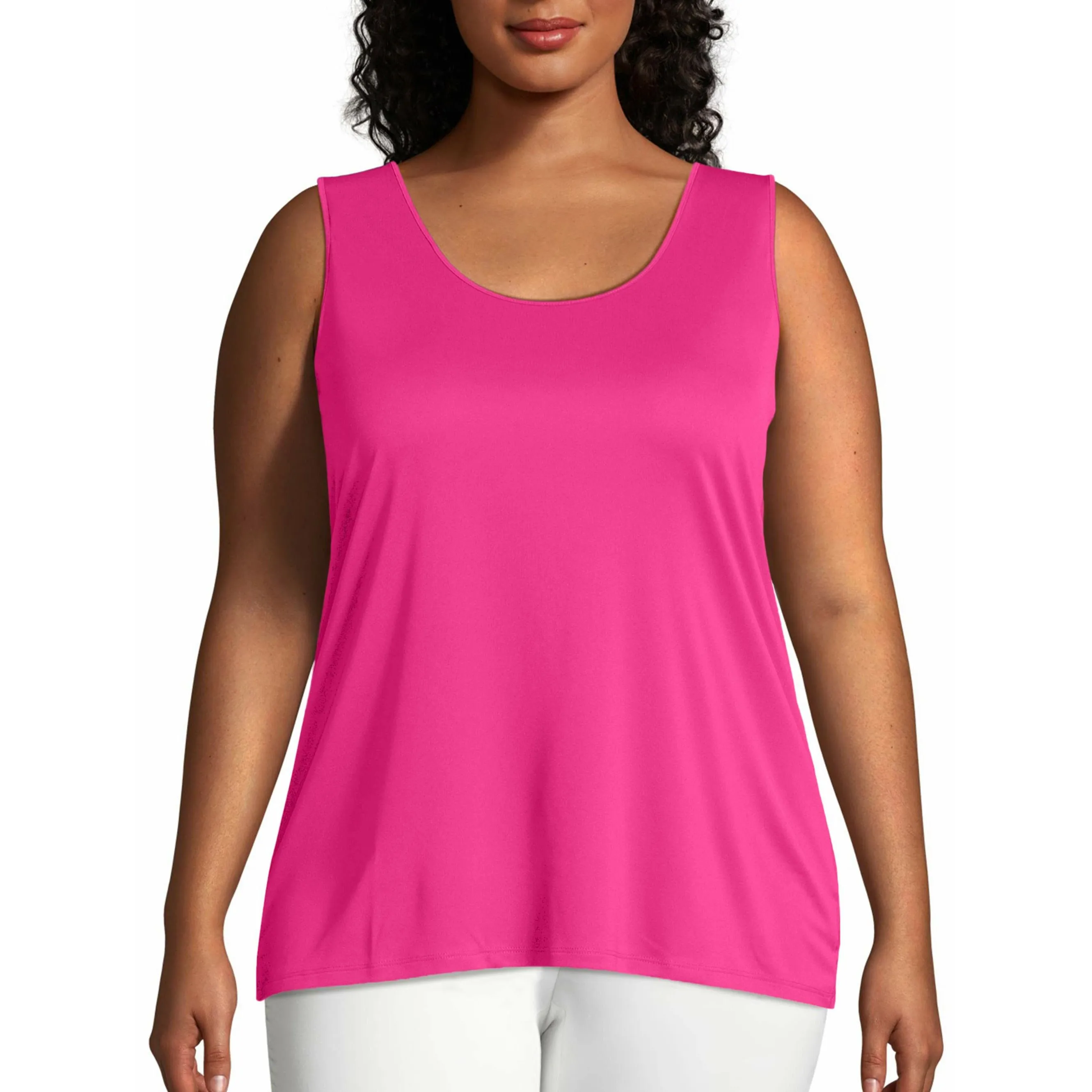 JUST MY SIZE Women's Plus Size Cool Dri Performance Scoopneck Tank Top