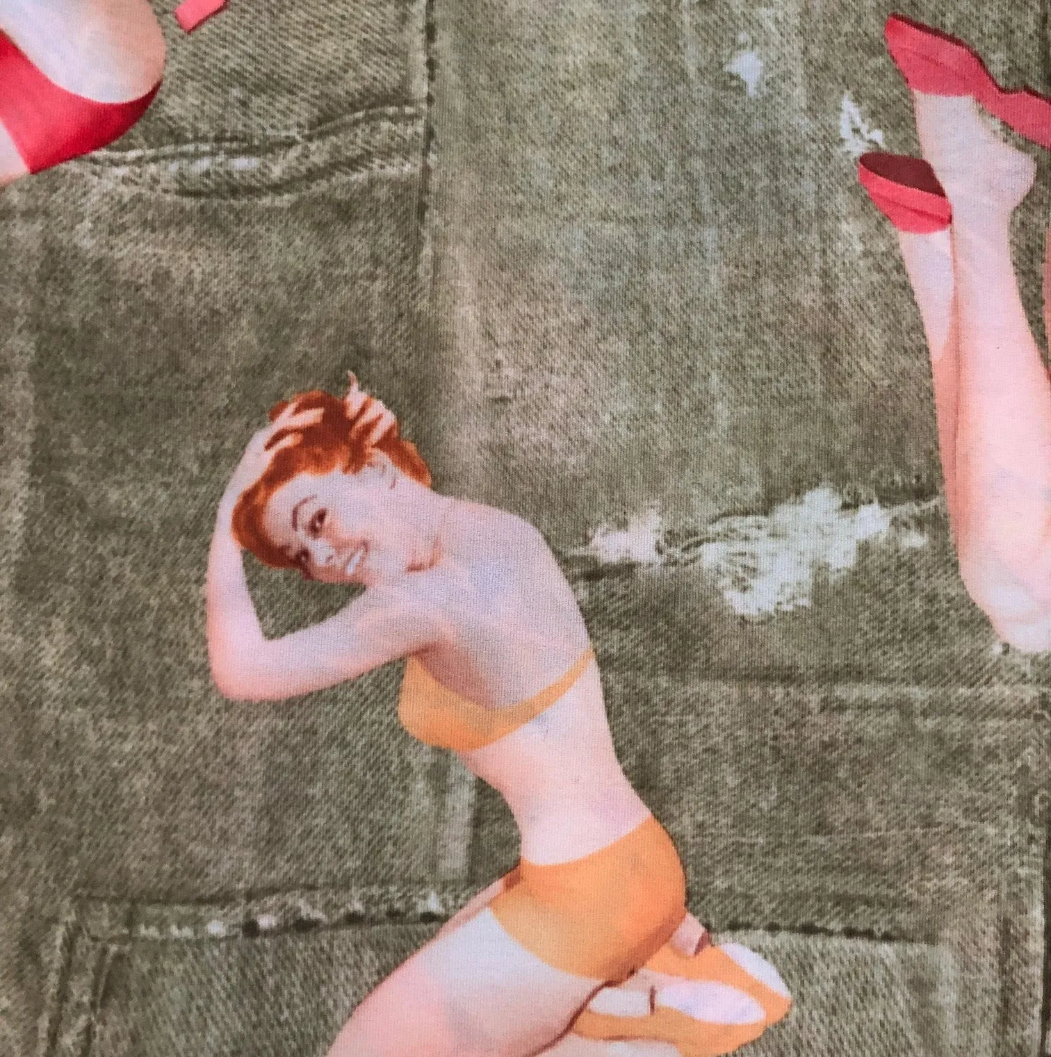 LEGGINGS GREEN PIN UP/COCONUT