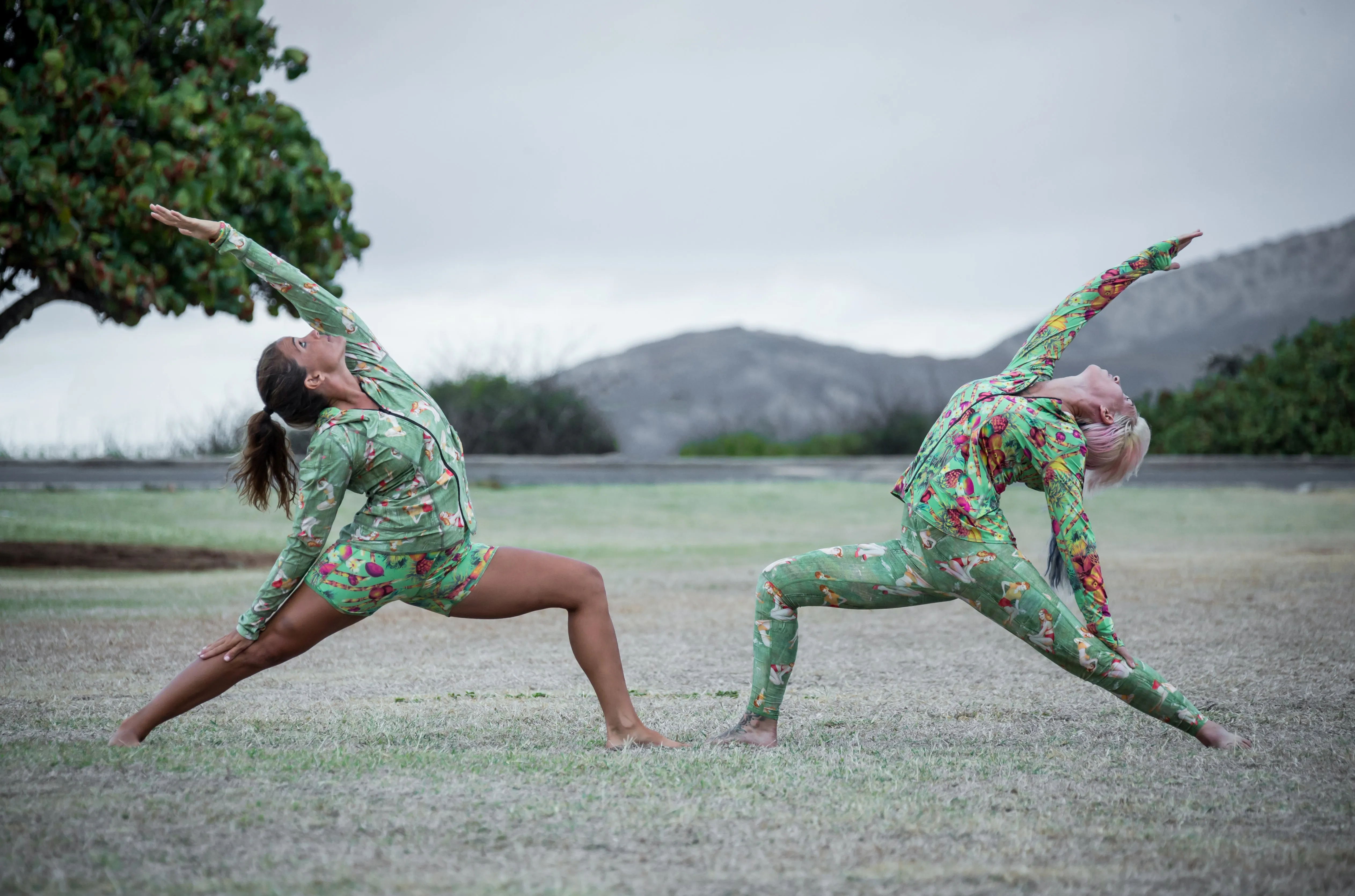LEGGINGS GREEN PIN UP/COCONUT