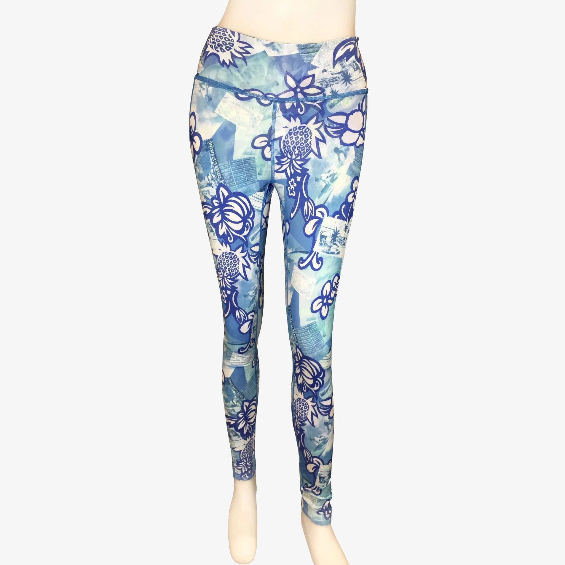 LEGGINGS VINTAGE BLUE HAWAII/OCEAN BLUE