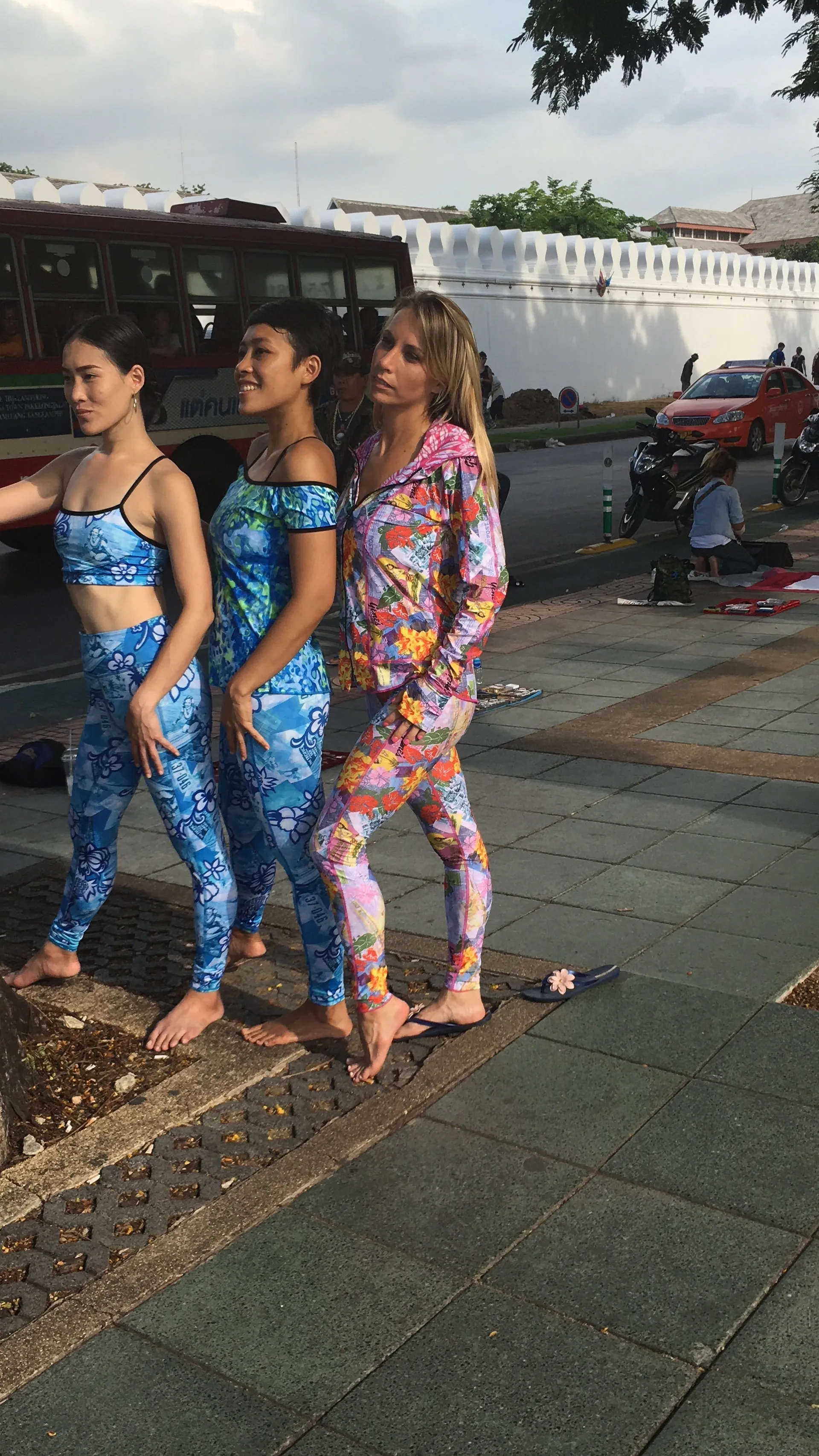 LEGGINGS VINTAGE BLUE HAWAII/OCEAN BLUE