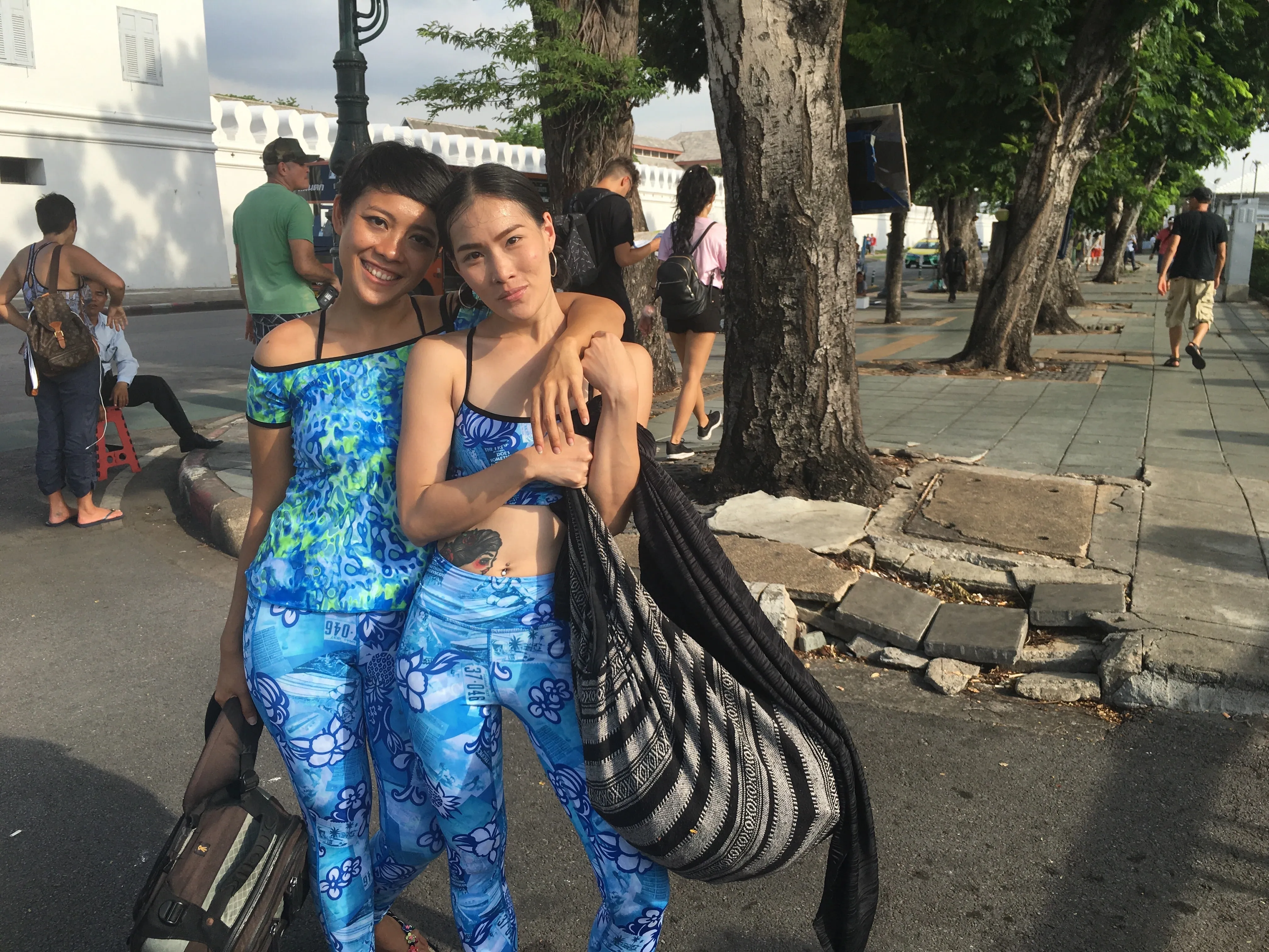 LEGGINGS VINTAGE BLUE HAWAII/OCEAN BLUE