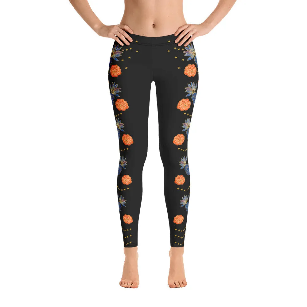 LETS ALL BE FRIENDS WOMEN'S XS-XL BLACK Leggings