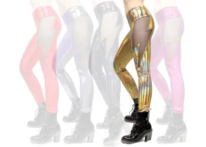 Lightning Leggings in Holographic Gold