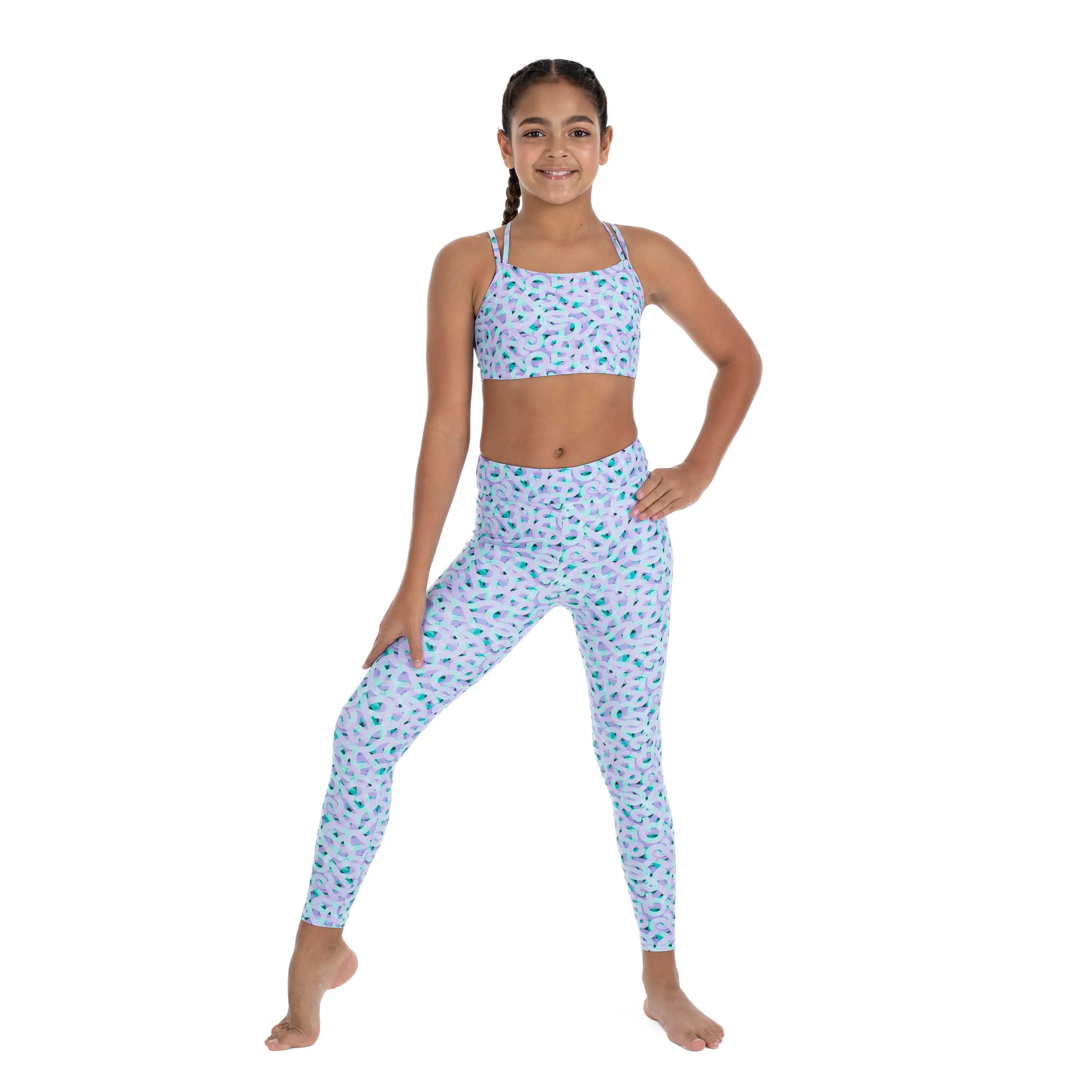Long Legging in Lilac Pathways Print